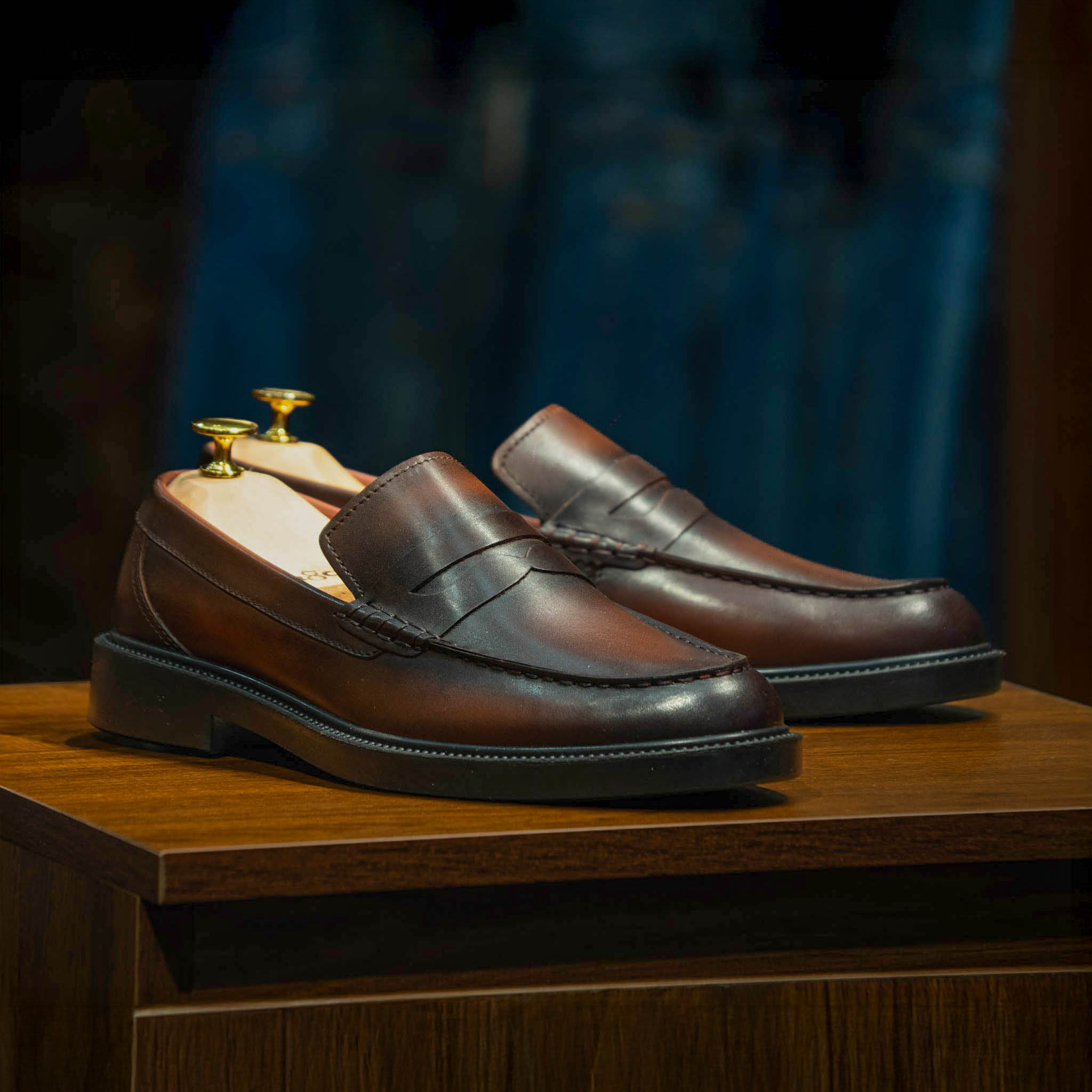 Giày Beckman Penny Loafer - Nâu Patina 12