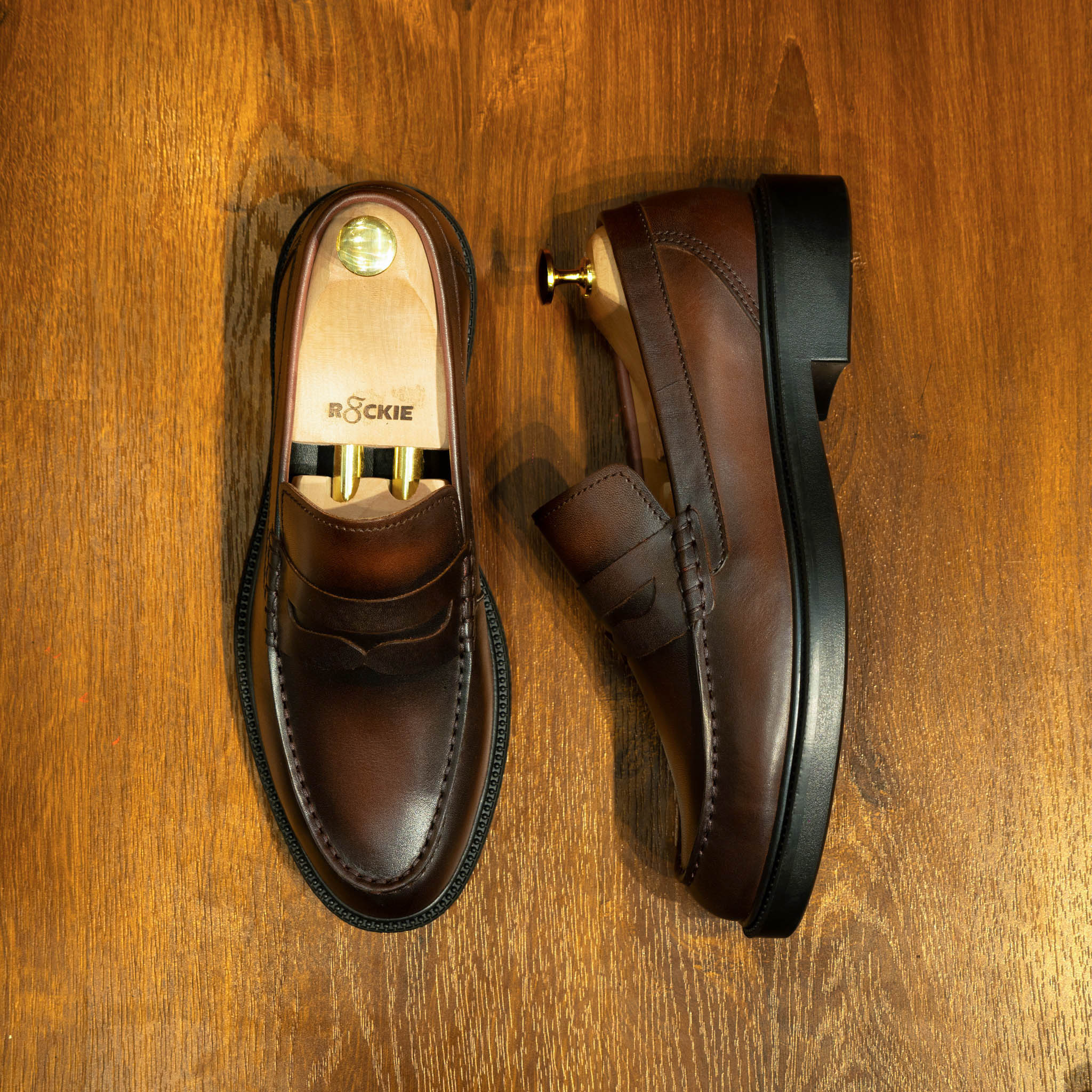 Giày Beckman Penny Loafer - Nâu Patina 15