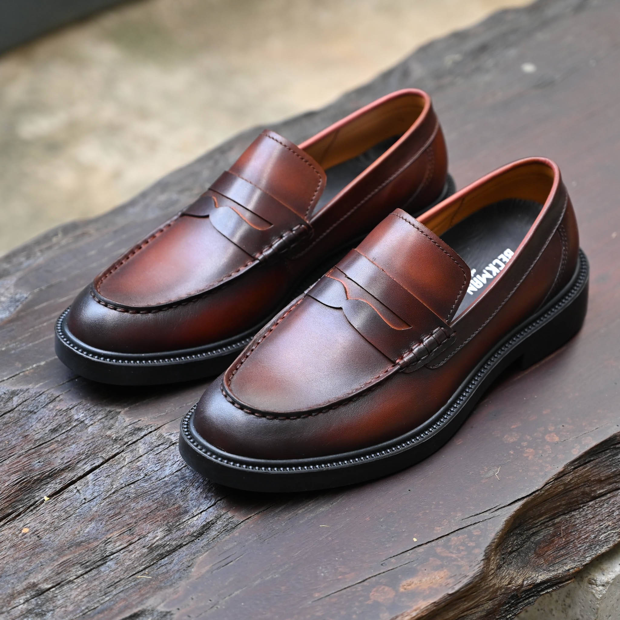 Giày Beckman Penny Loafer - Nâu Patina 3