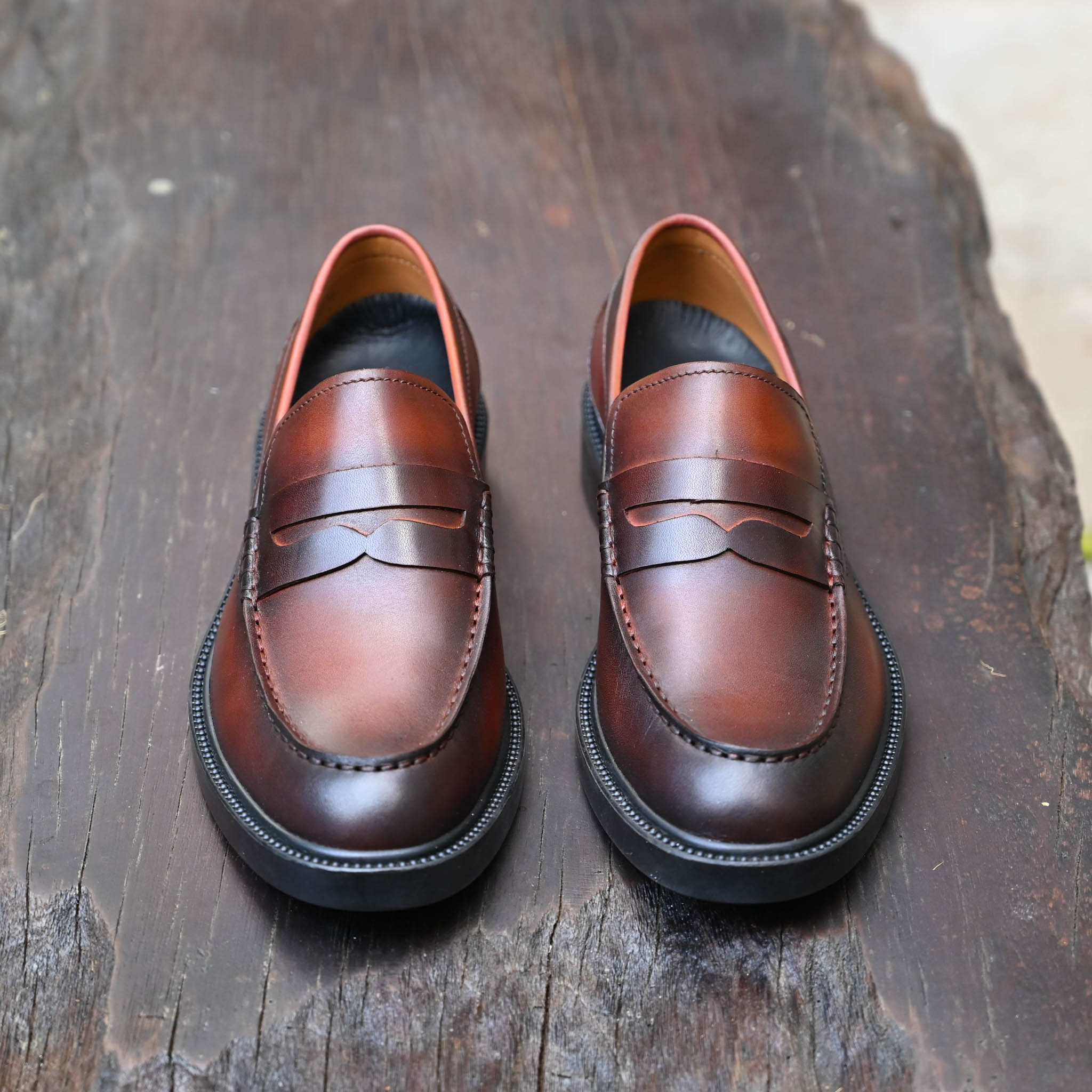 Giày Beckman Penny Loafer - Nâu Patina 4