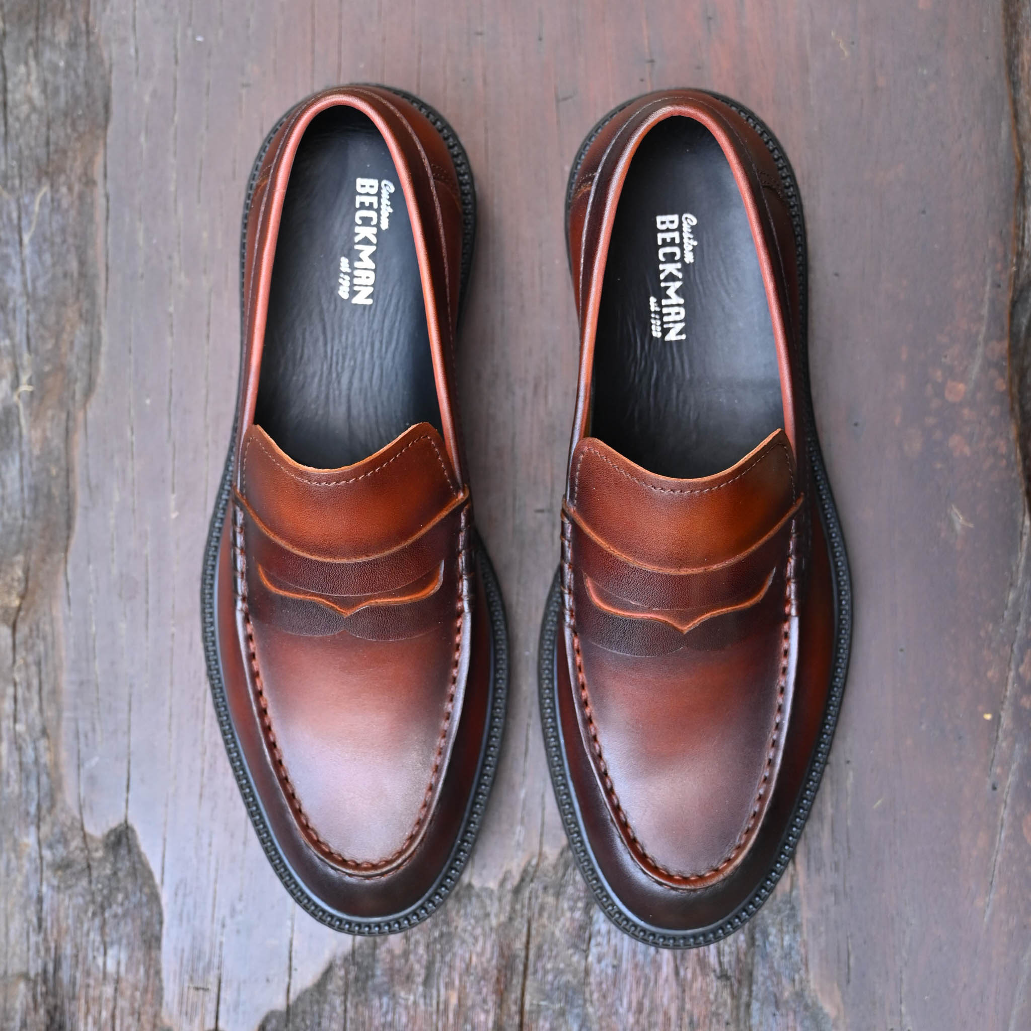 Giày Beckman Penny Loafer - Nâu Patina 16