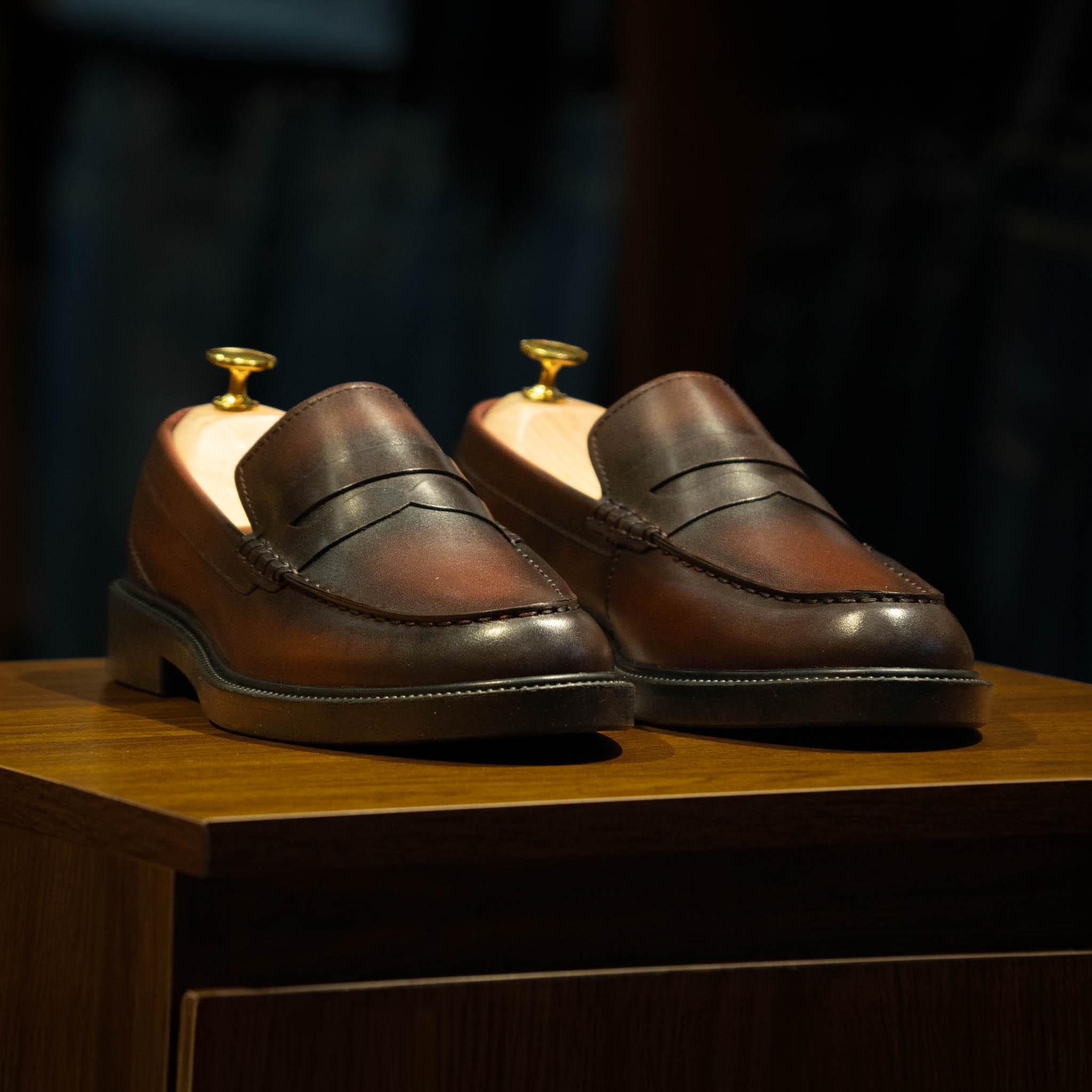 Giày Beckman Penny Loafer - Nâu Patina
