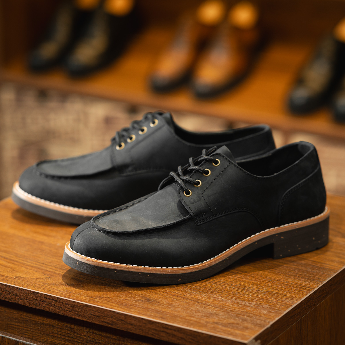 Giày Beckman Split toe Derby Wellerman - Đen 6