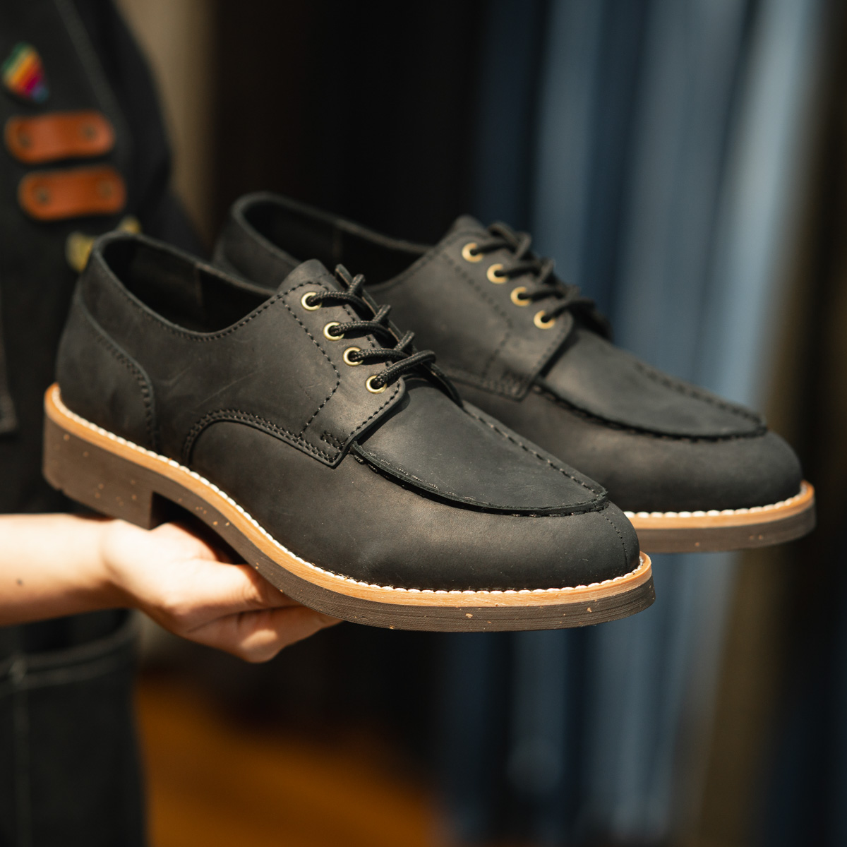 Giày Beckman Split toe Derby Wellerman - Đen 11