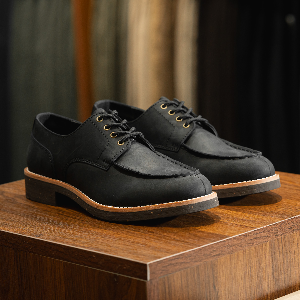 Giày Beckman Split toe Derby Wellerman - Đen