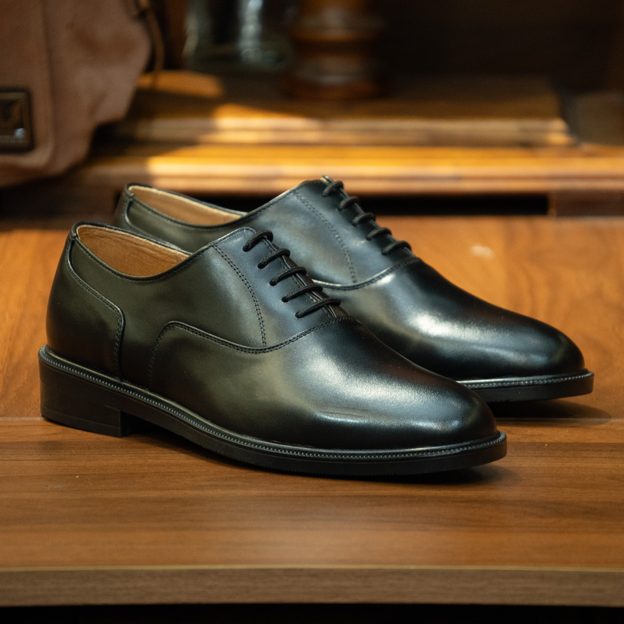 Giày Tây Beckman Oxford Trơn - Đen 5