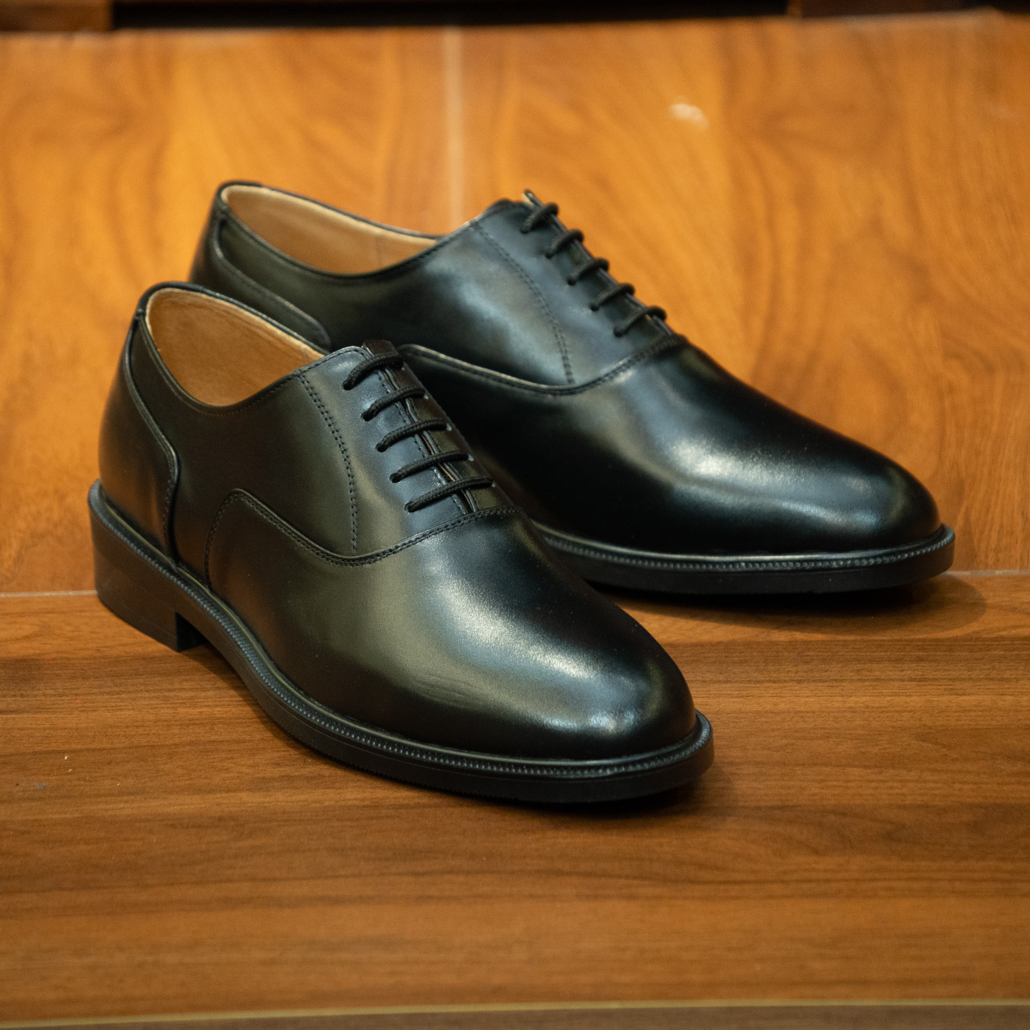 Giày Tây Beckman Oxford Trơn - Đen 6