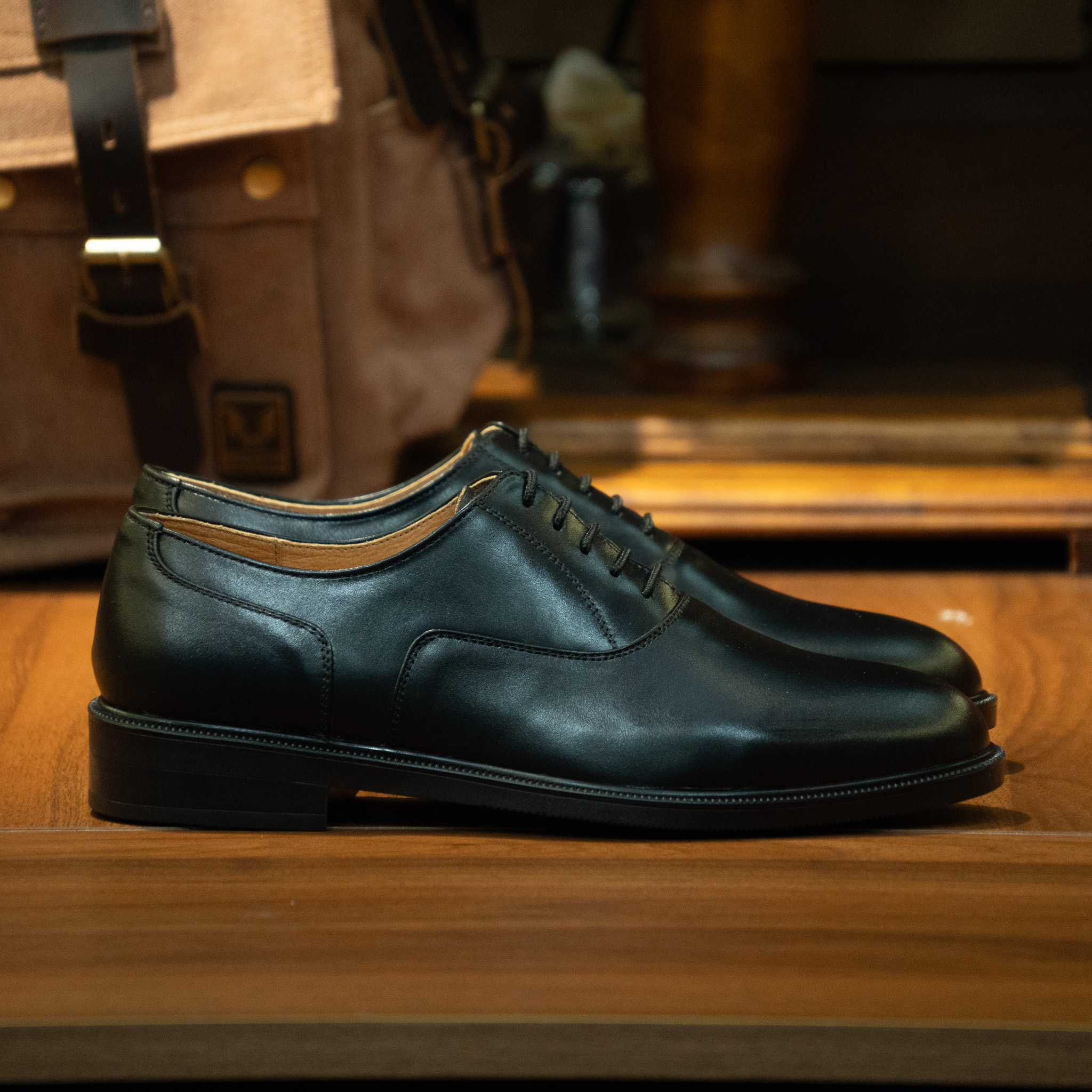 Giày Tây Beckman Oxford Trơn - Đen 8