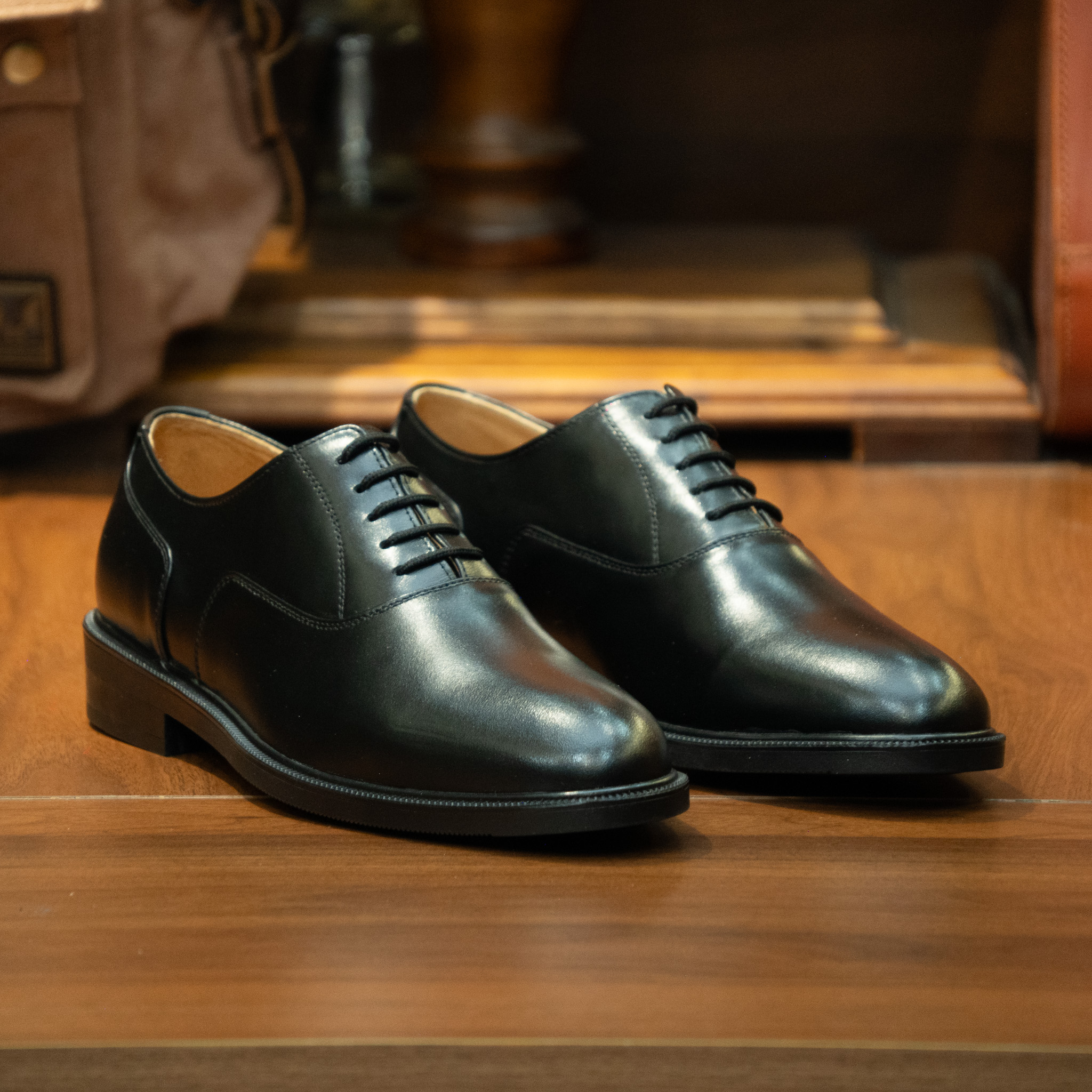 Giày Tây Beckman Oxford Trơn - Đen 1
