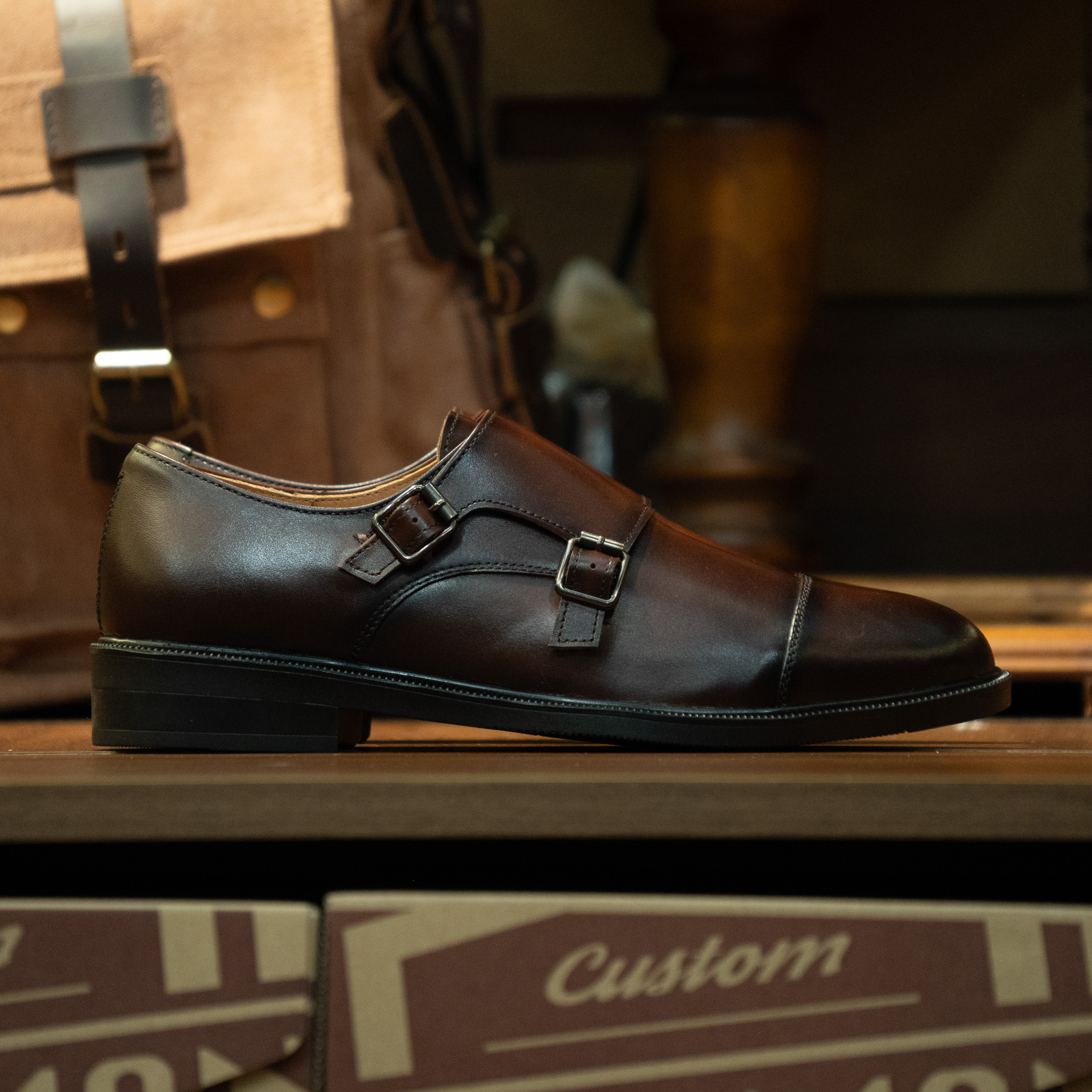 Giày Beckman Double Monkstrap - Nâu 10