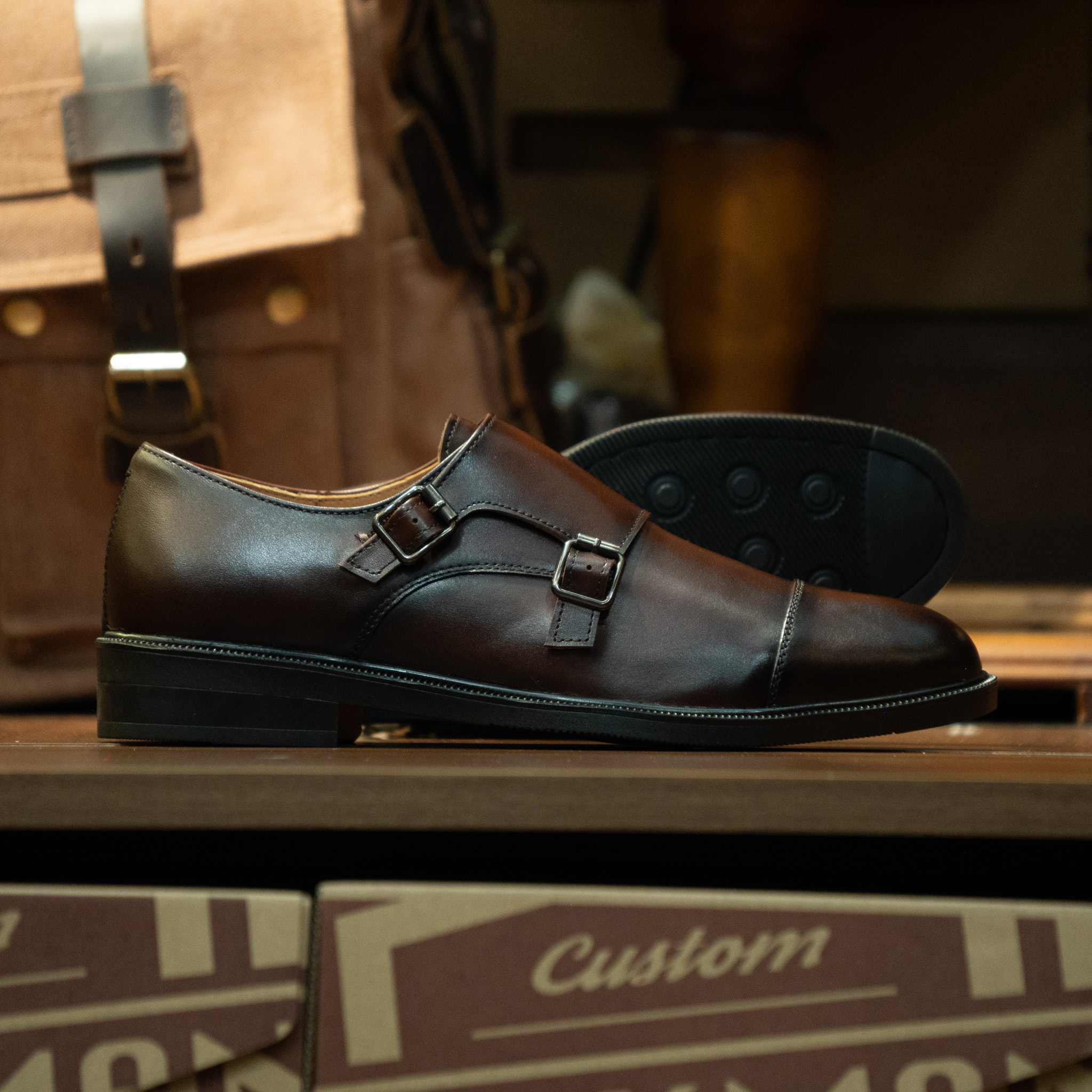 Giày Beckman Double Monkstrap - Nâu 8