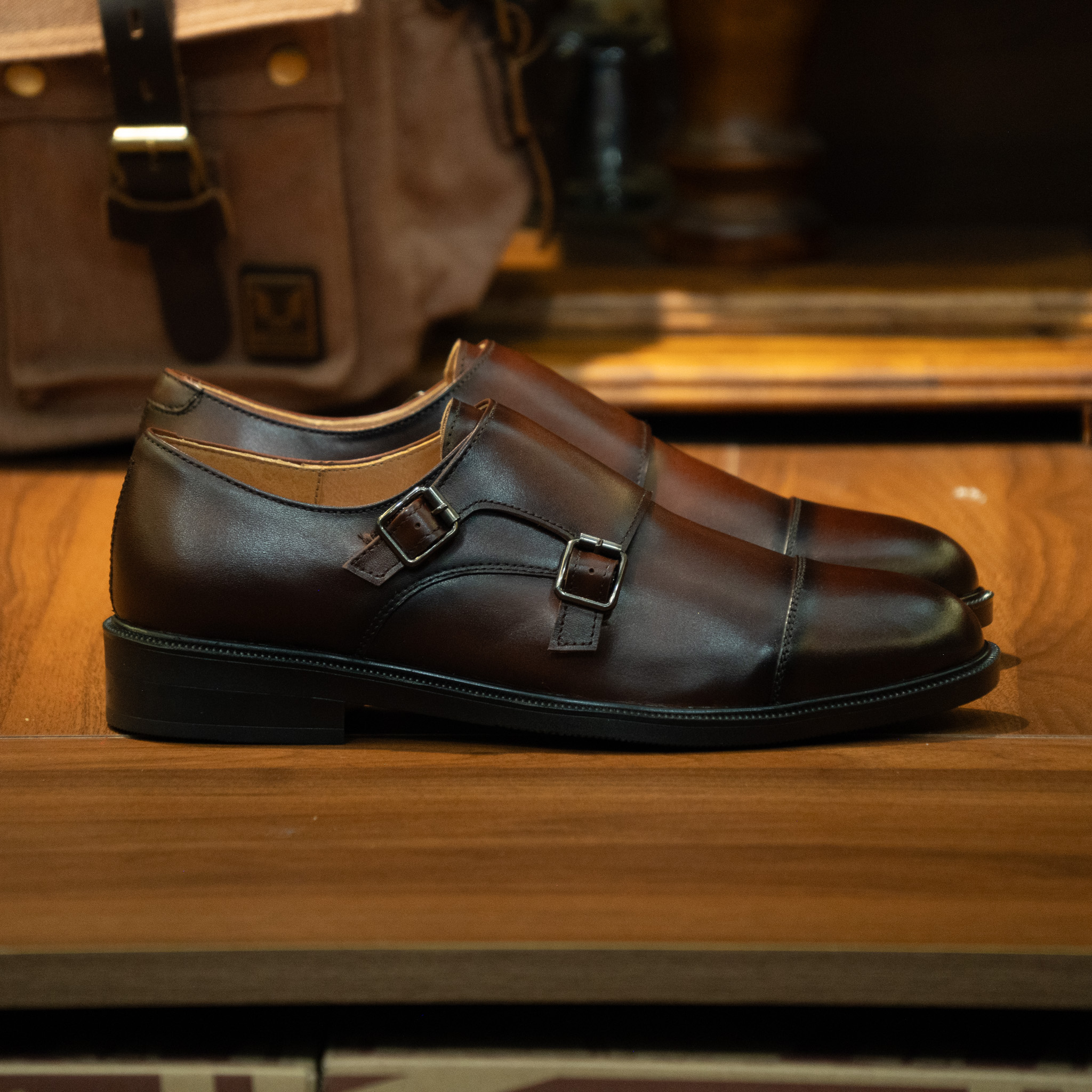 Giày Beckman Double Monkstrap - Nâu 9