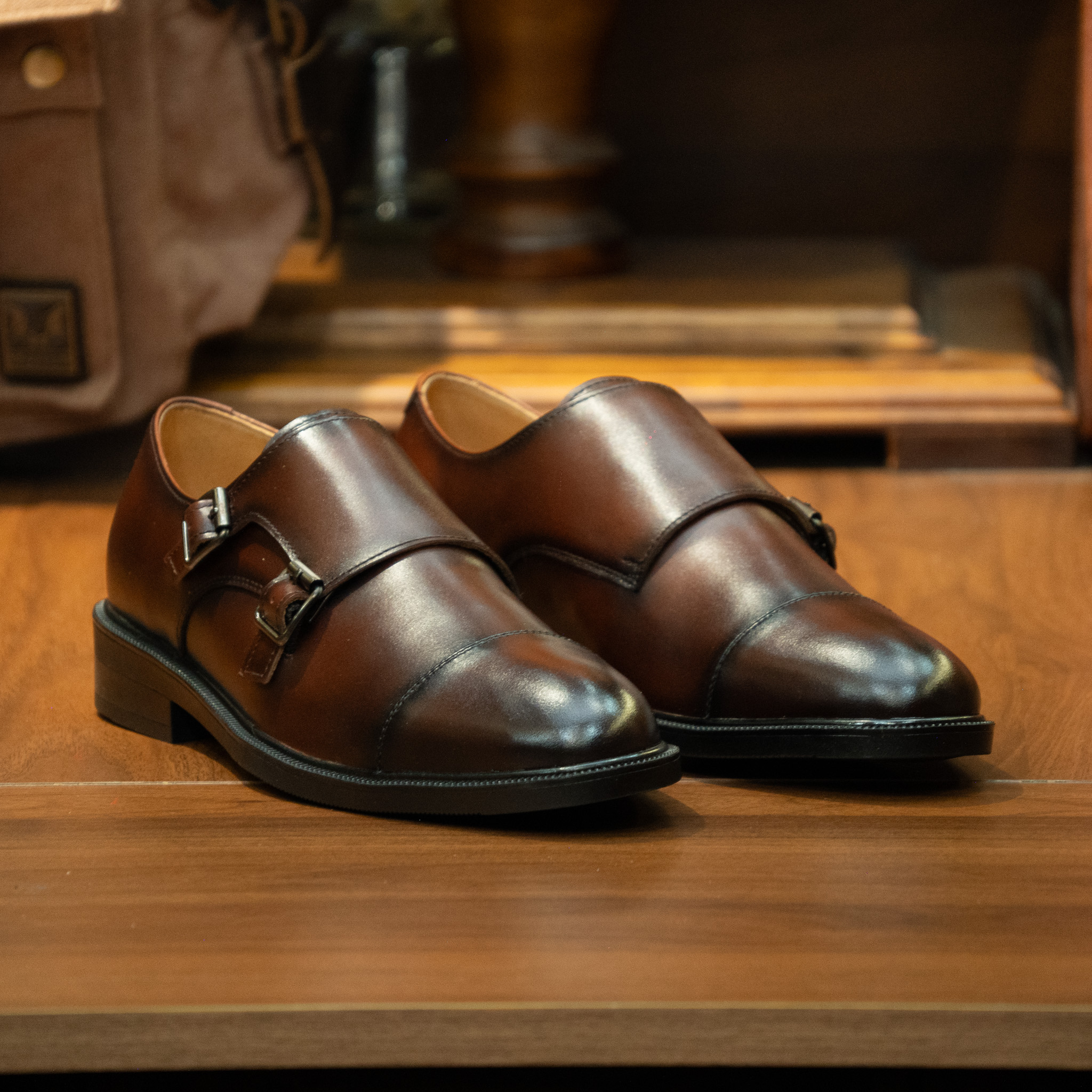 Giày Beckman Double Monkstrap - Nâu 1