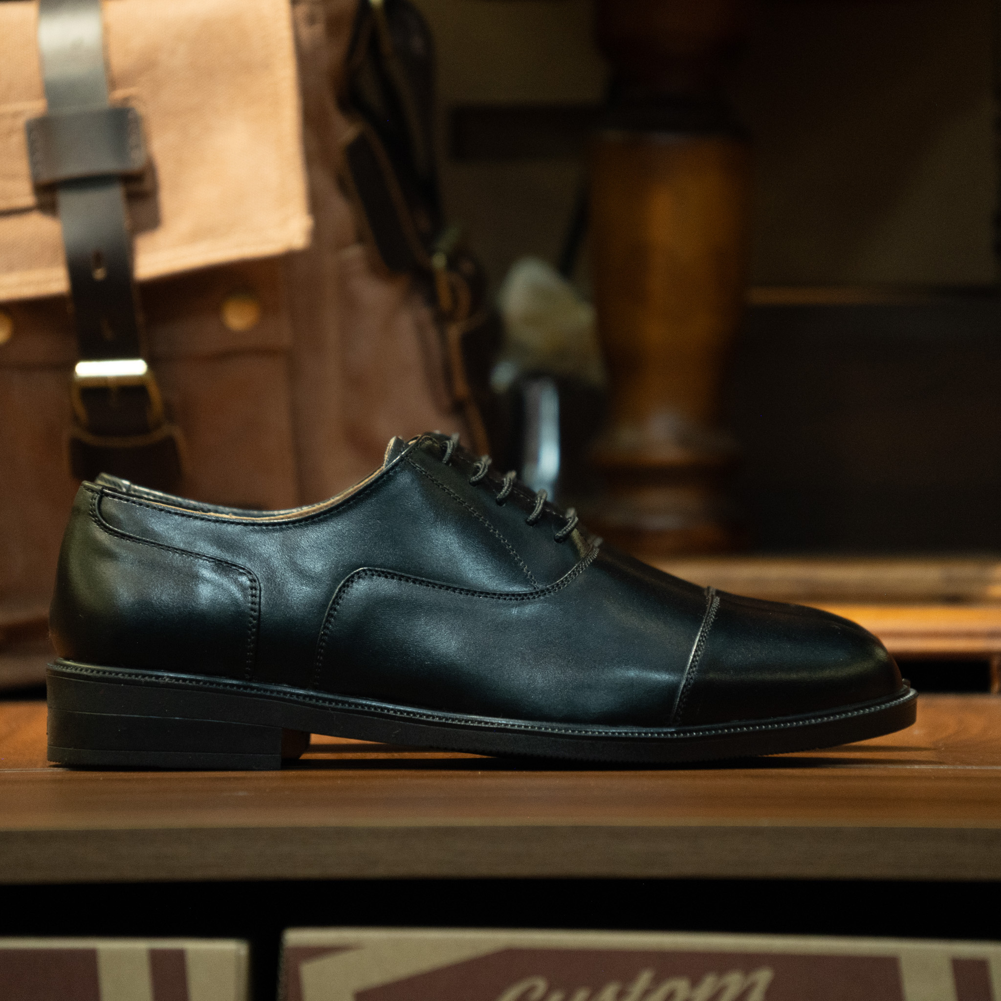 Giày Tây Beckman Oxford Captoe - Đen 10