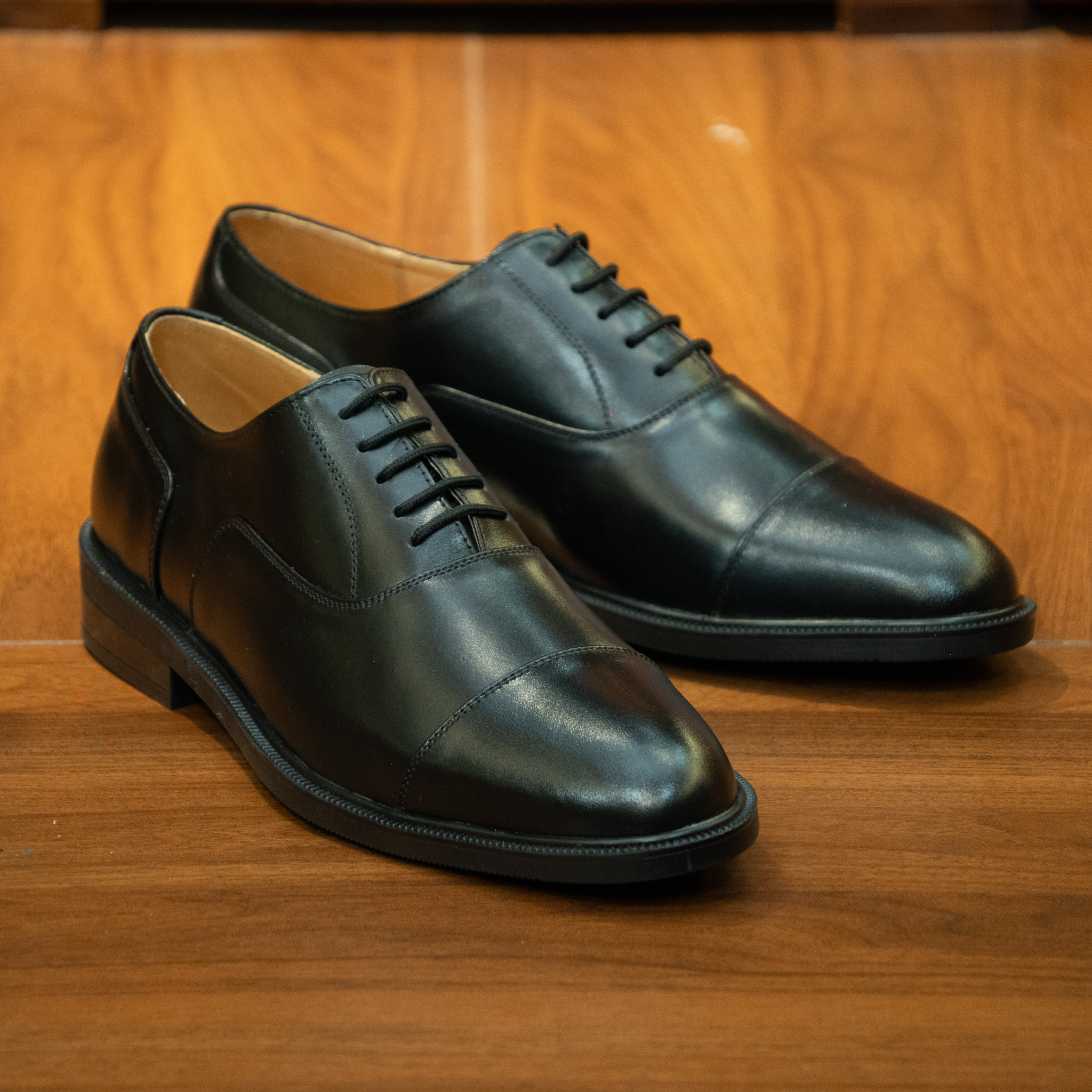 Giày Tây Beckman Oxford Captoe - Đen 6