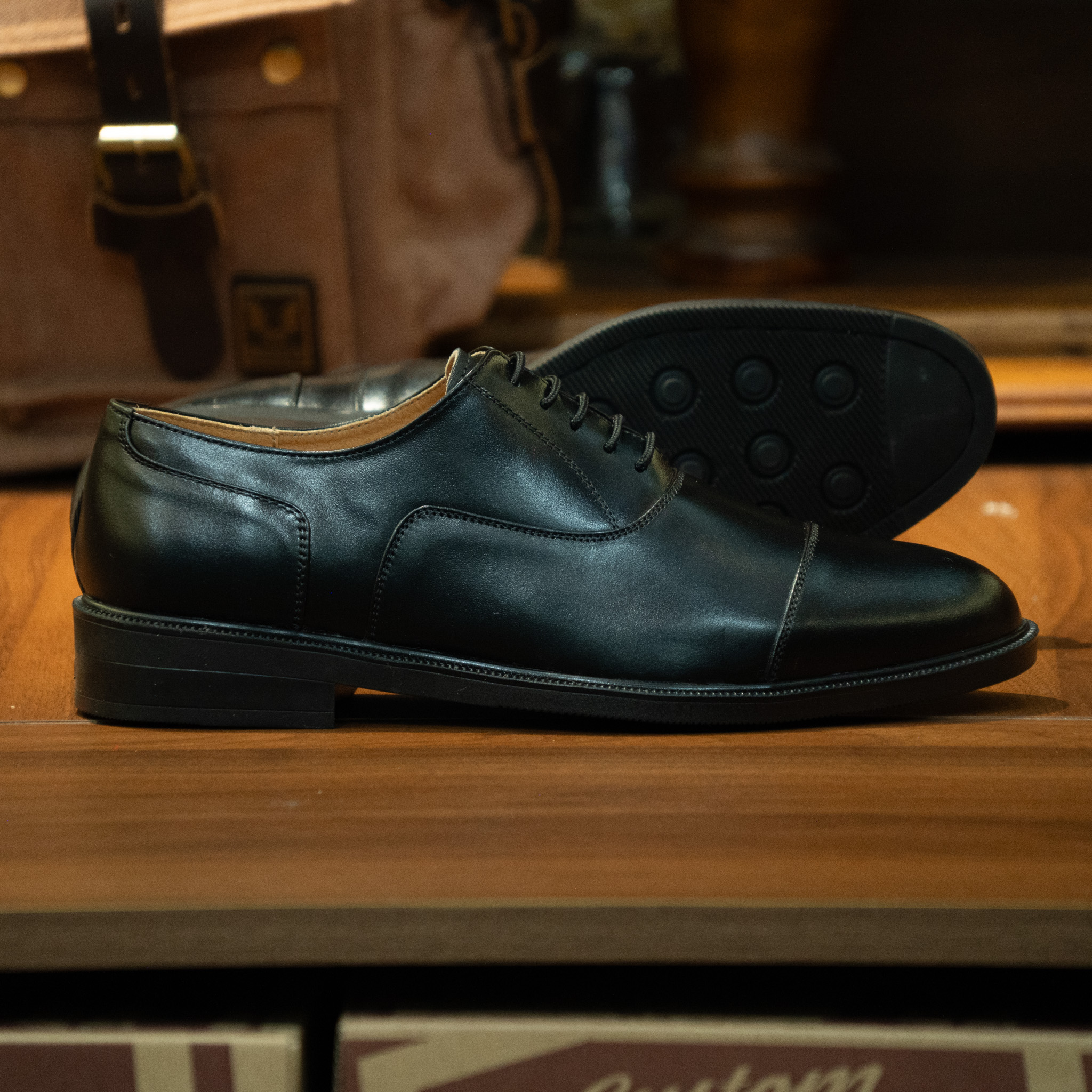 Giày Tây Beckman Oxford Captoe - Đen 7