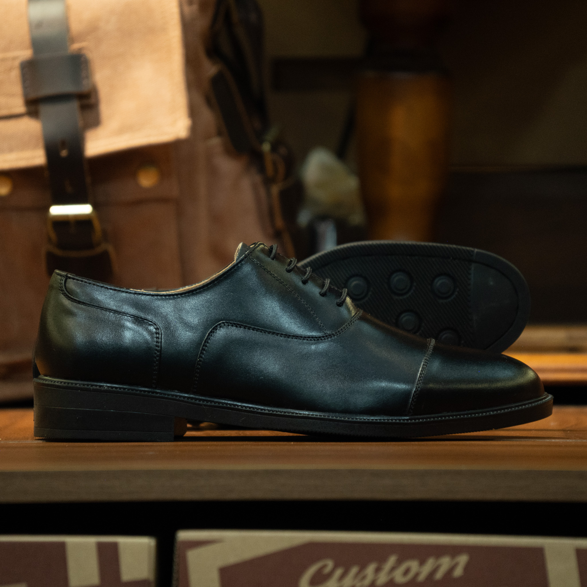 Giày Tây Beckman Oxford Captoe - Đen 8