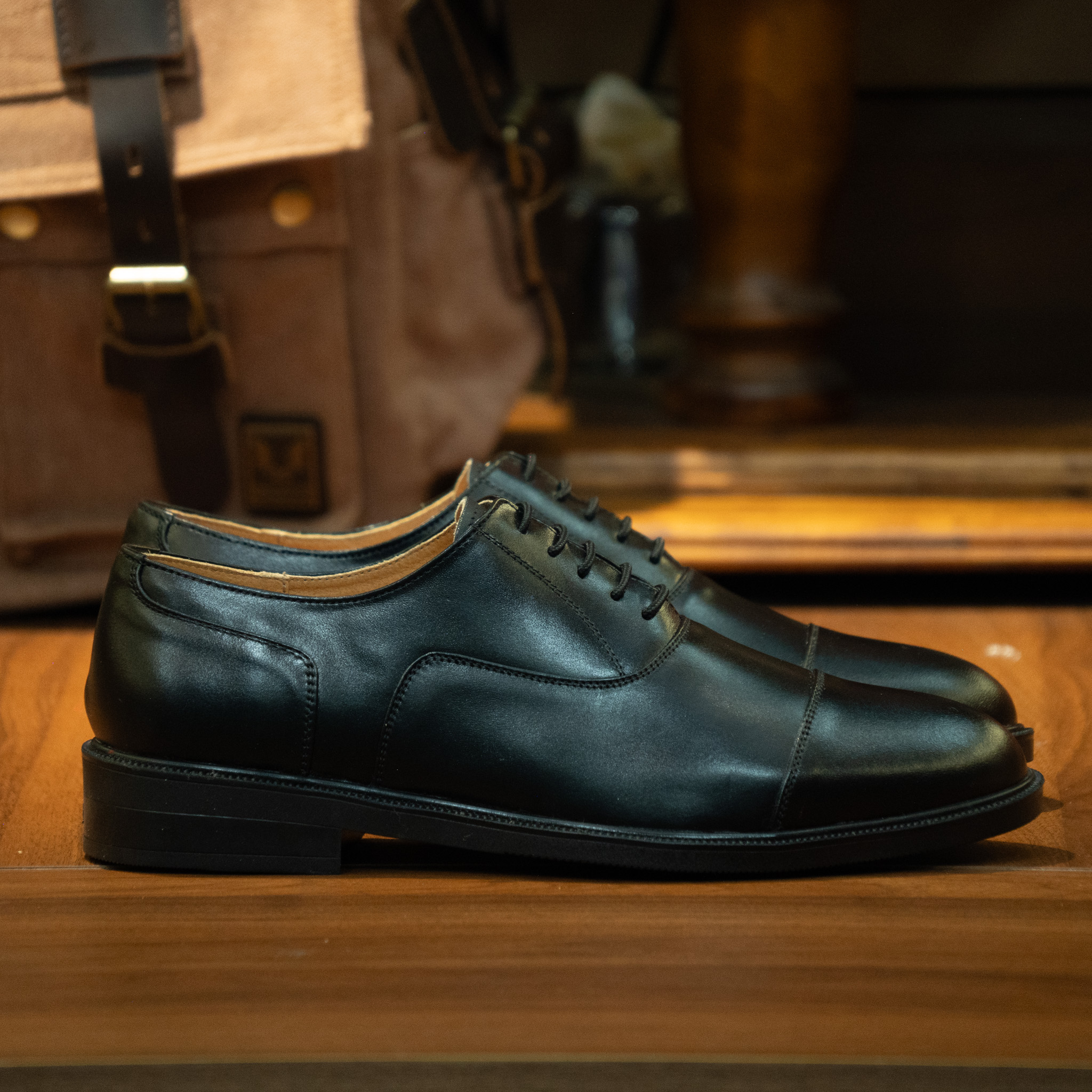 Giày Tây Beckman Oxford Captoe - Đen 9