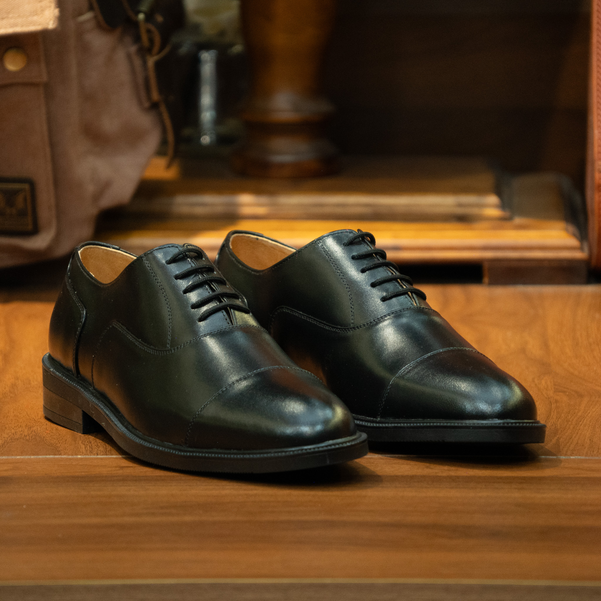 Giày Tây Beckman Oxford Captoe - Đen 1