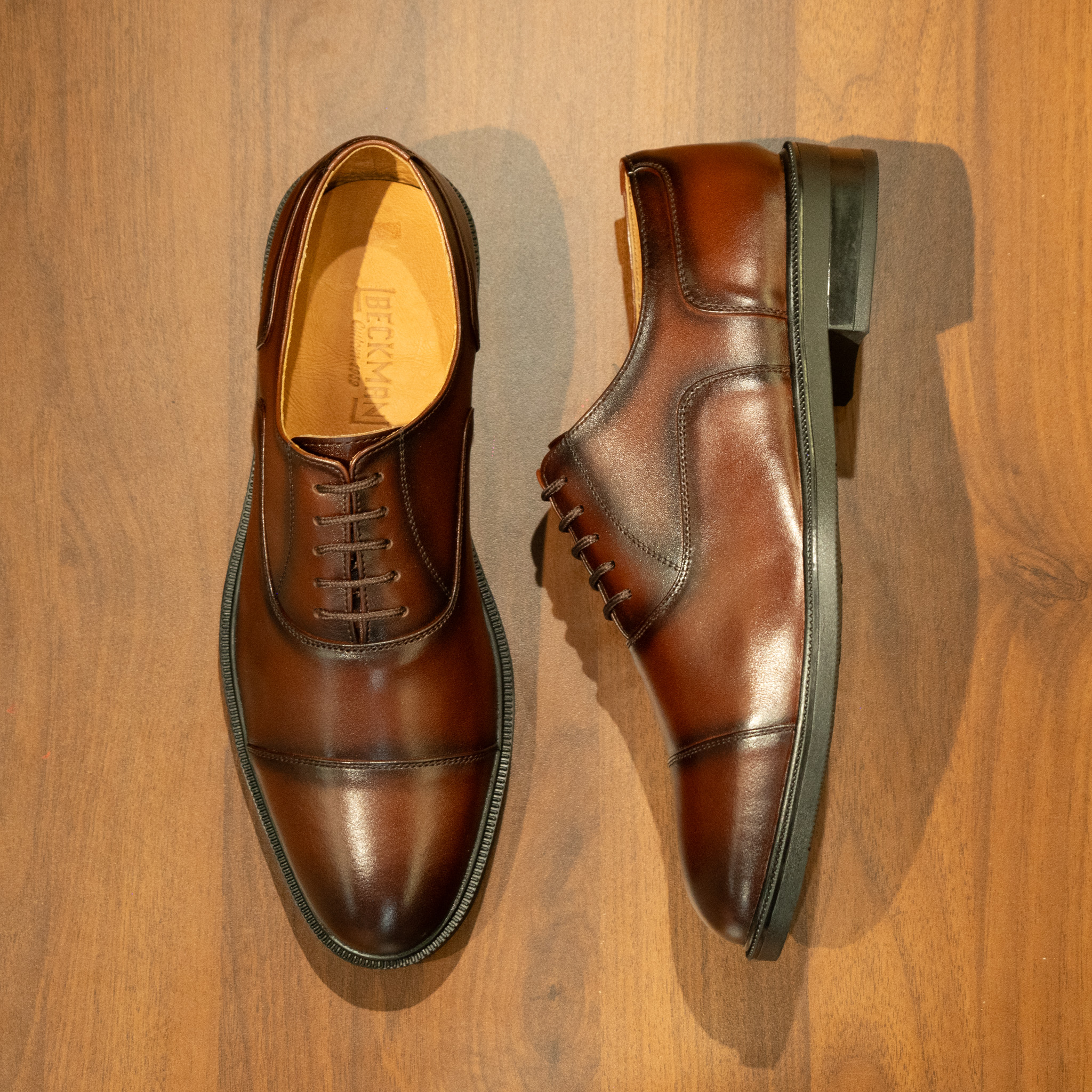 Giày Tây Beckman Oxford Captoe - Nâu 2