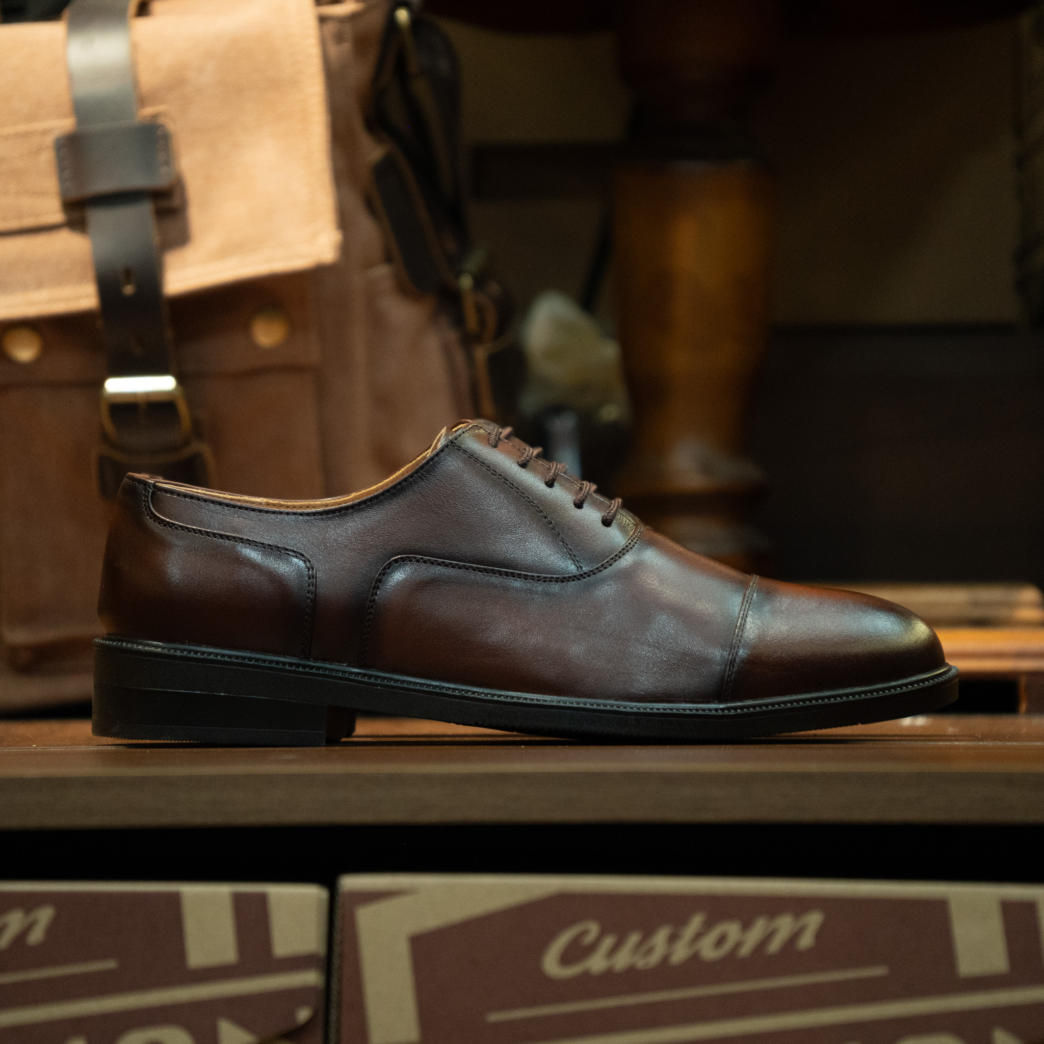 Giày Tây Beckman Oxford Captoe - Nâu 9