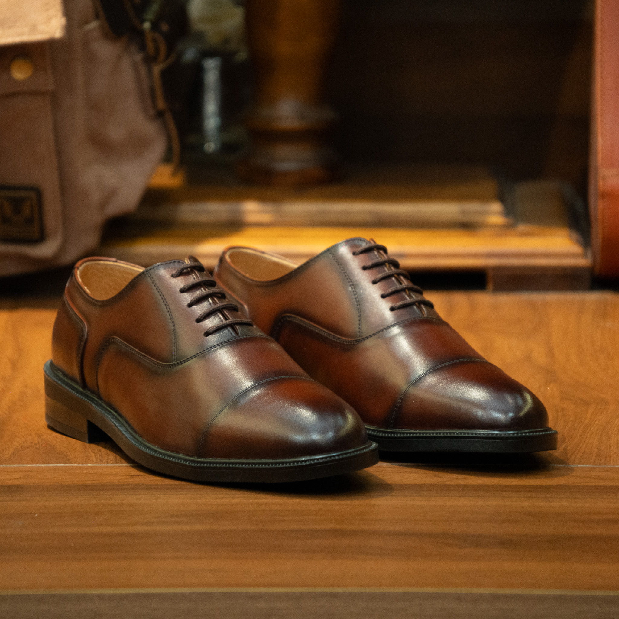 Giày Tây Beckman Oxford Captoe - Nâu 1