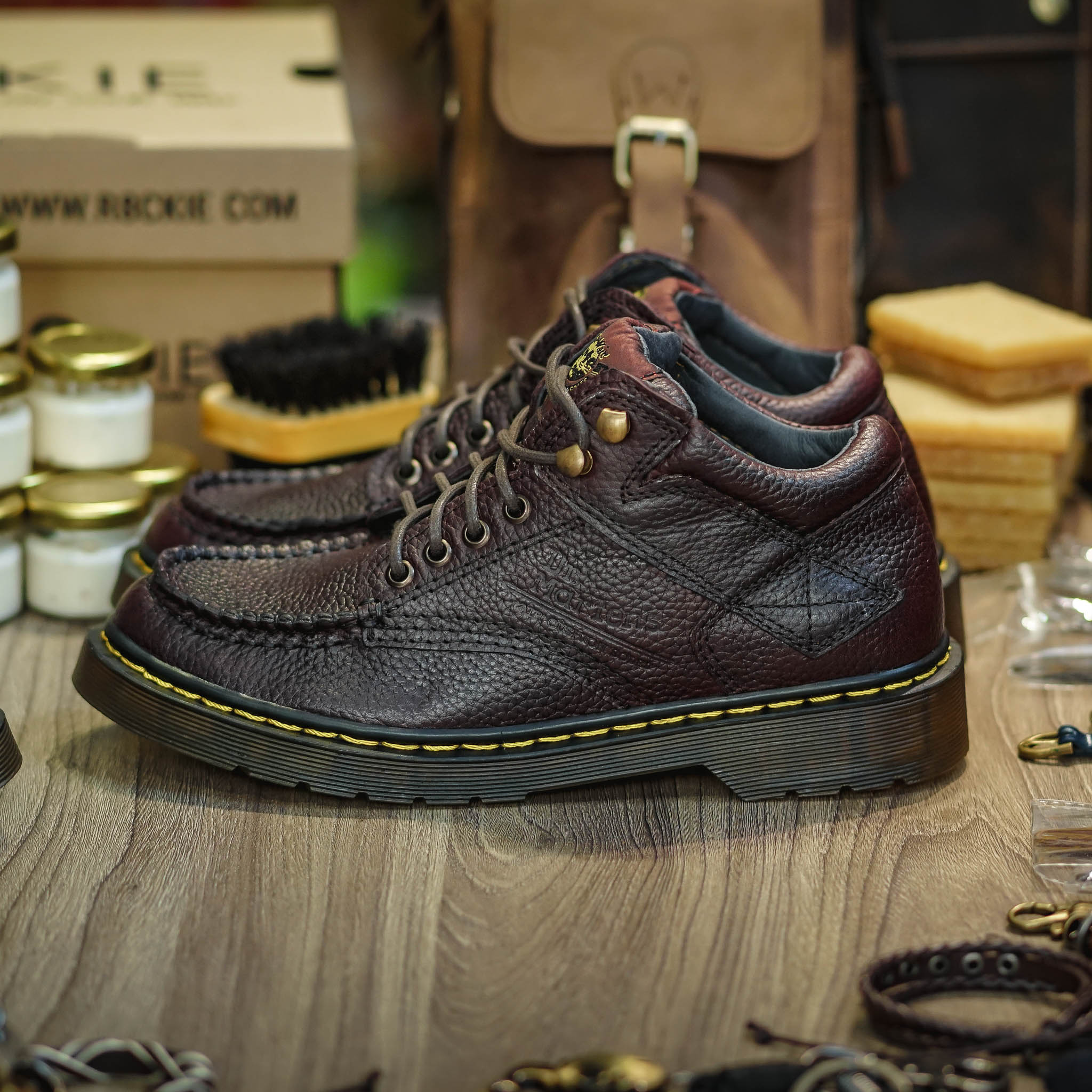 Giày Dr Boots 5989 Gồ Tem - Nâu 10