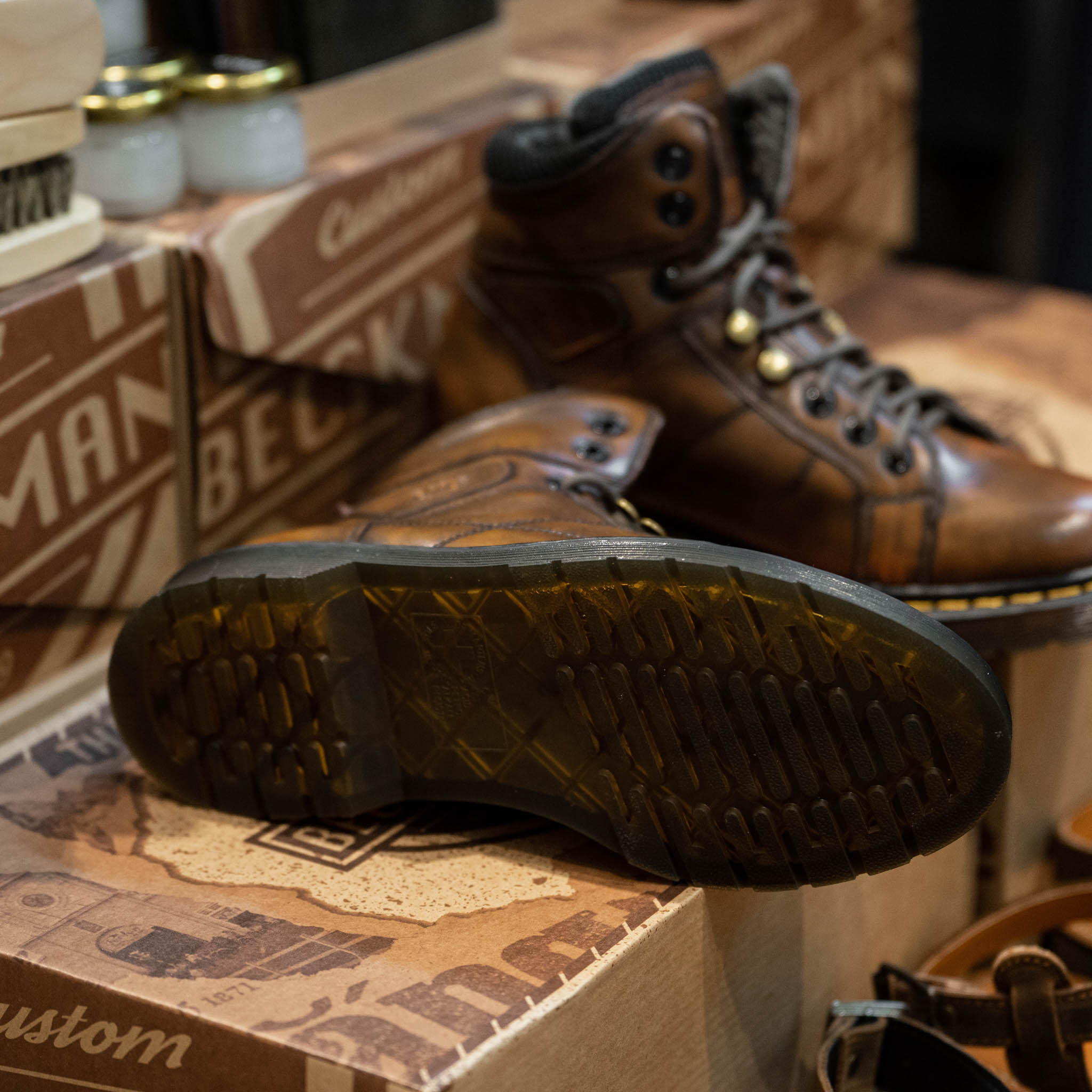 Giày Dr Boots D30 - Nâu Patina 13