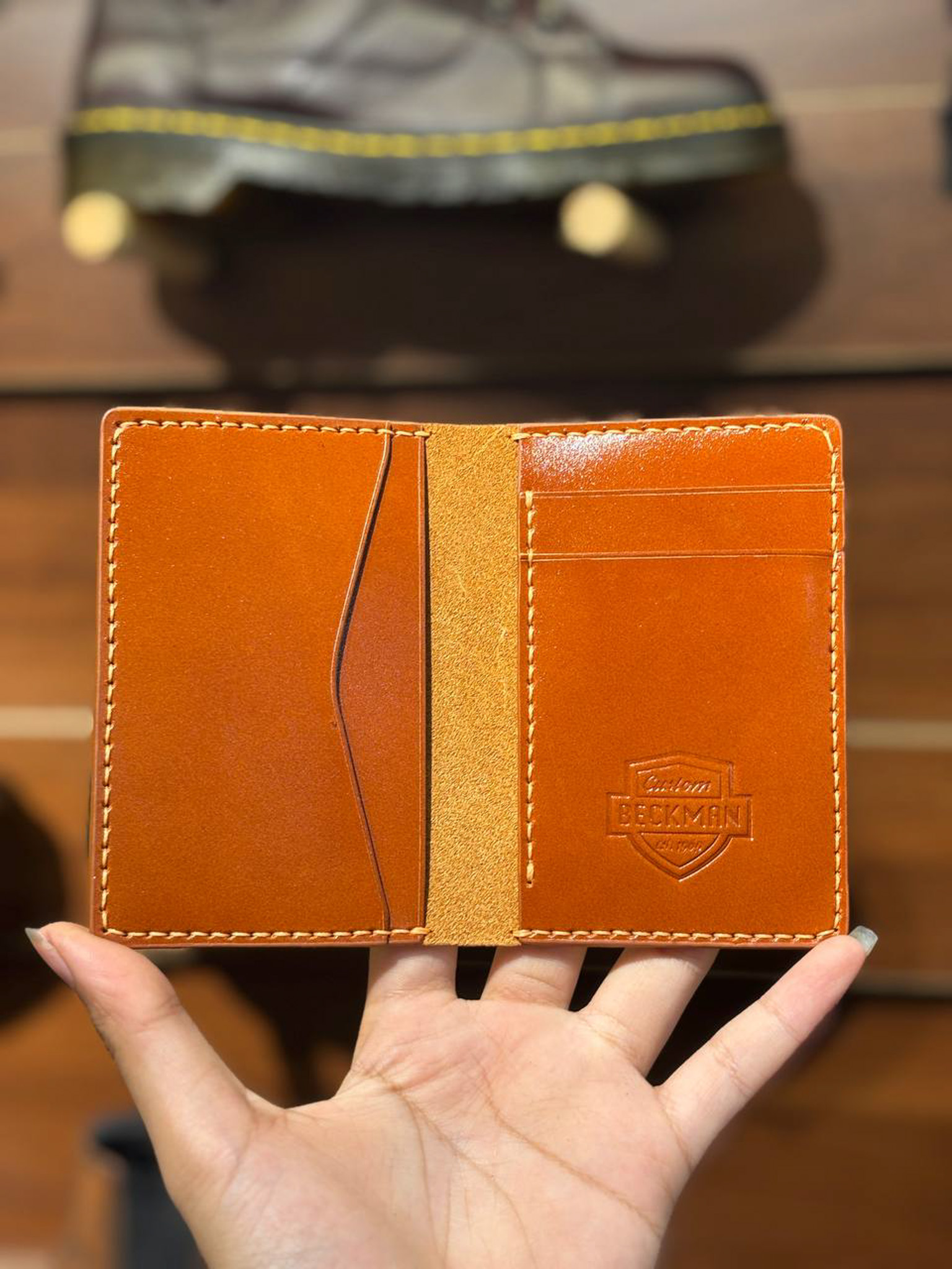 Ví Da Cardholder Beckman - Bò 2