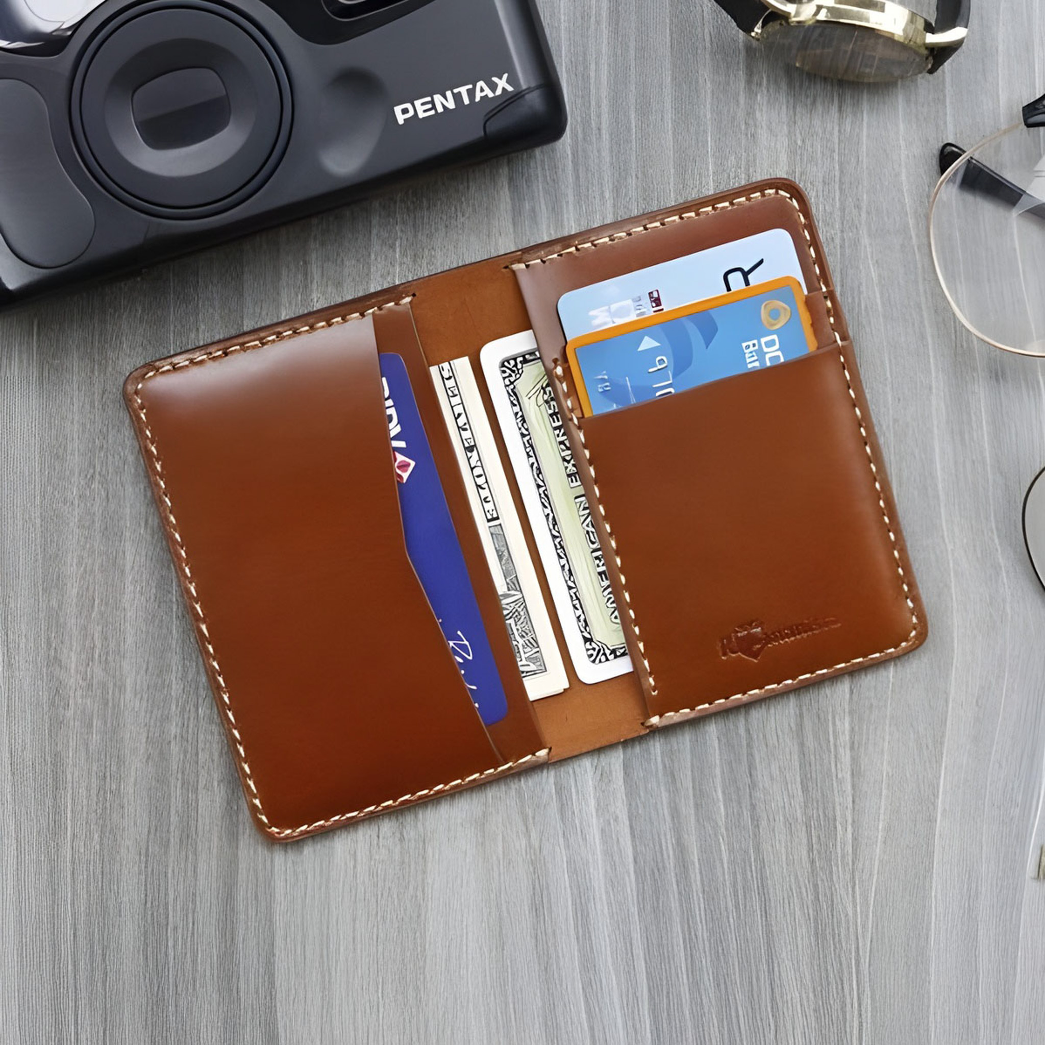 Ví Da Cardholder Beckman - Bò