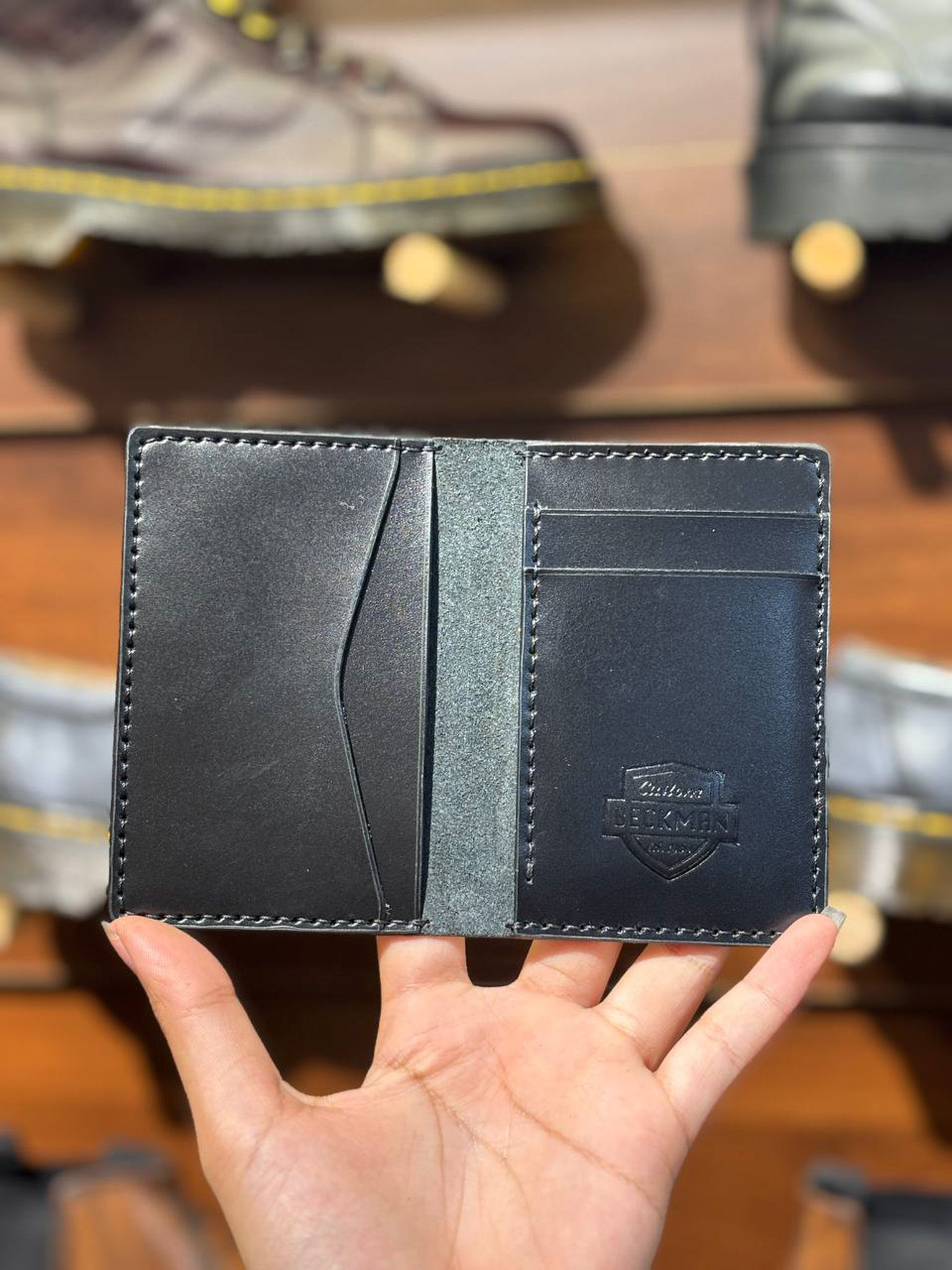 Ví Da Cardholder Beckman - Đen 3