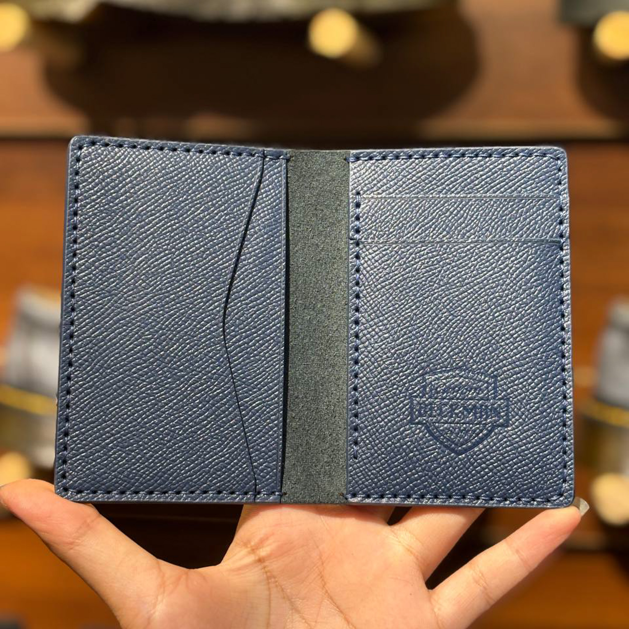 Ví Da Cardholder Beckman - Xanh Navy 2