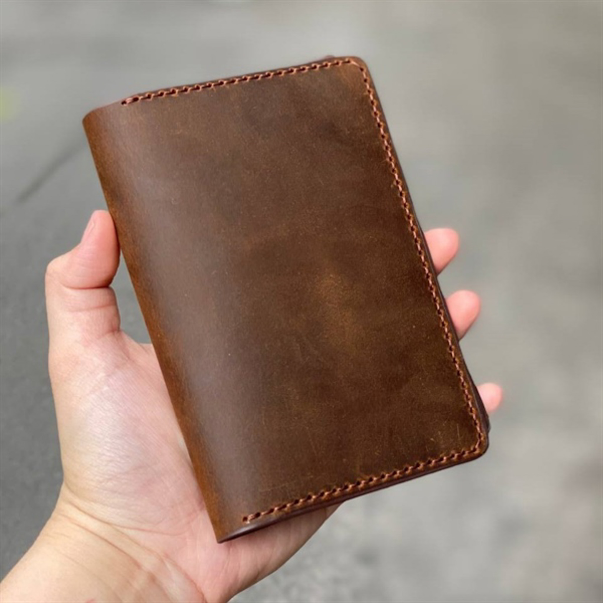 Ví Da Beckman Passport - Nâu Sáp