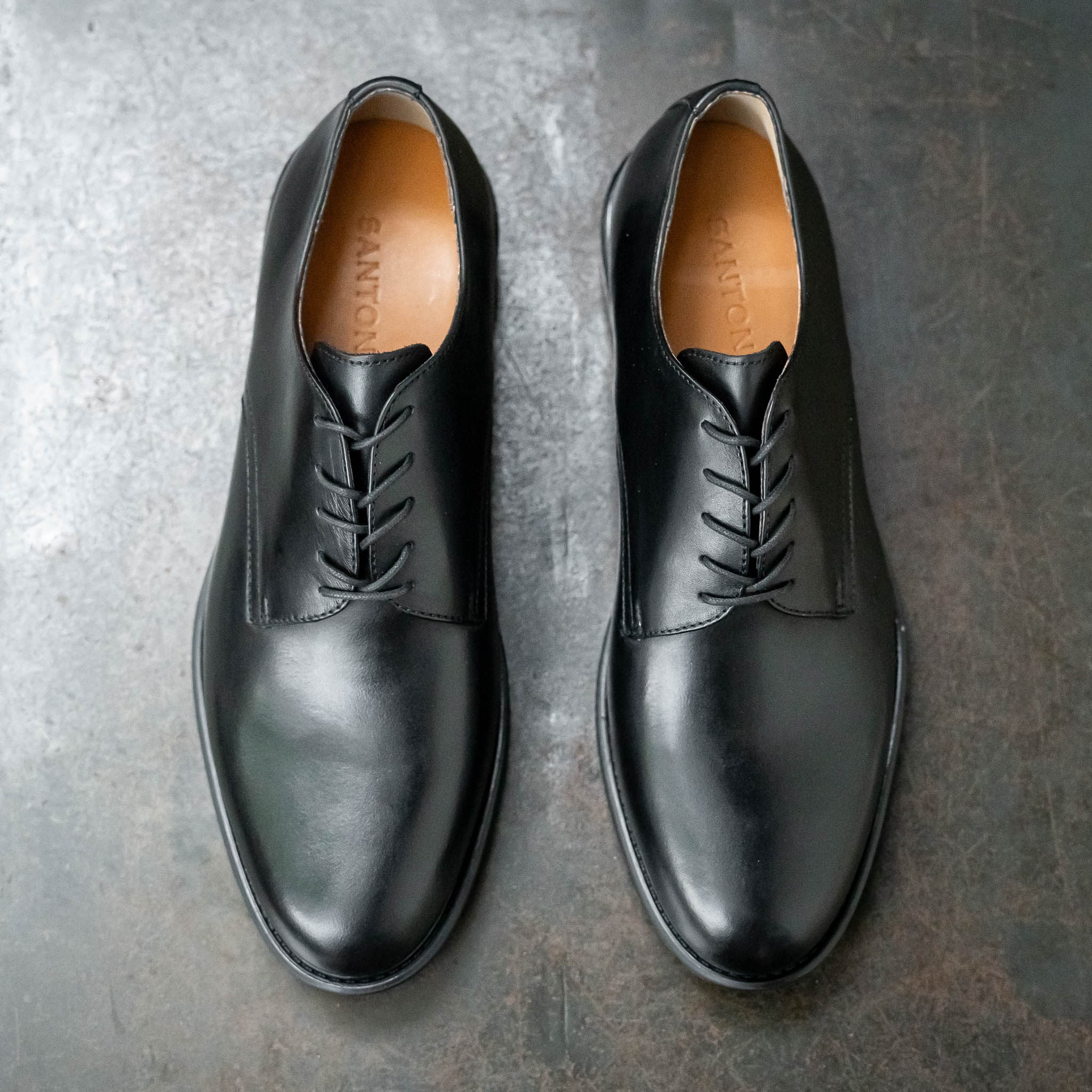 Giày Derby Classic Milan Santoni- Đen Patina 5