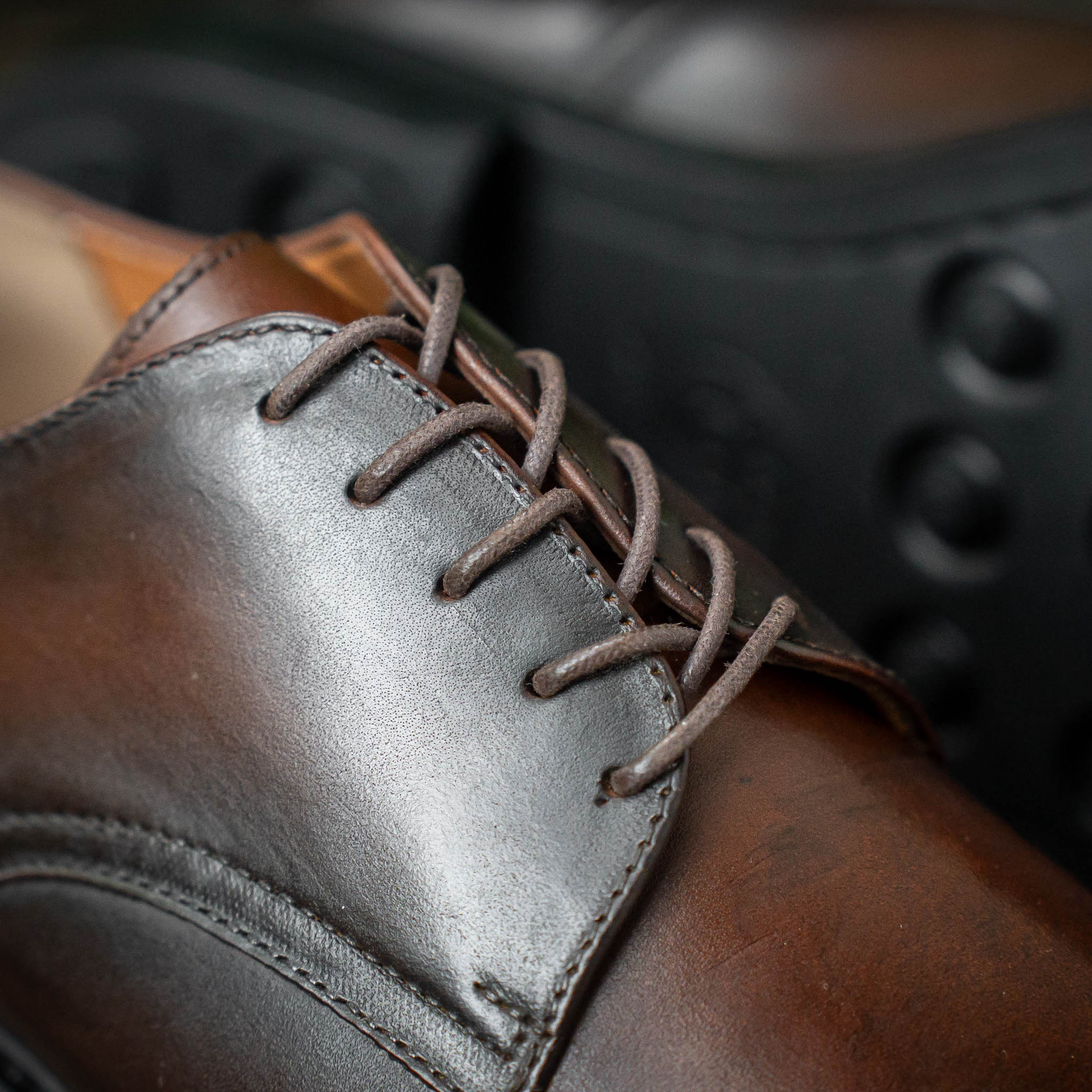 Giày Derby Classic Milan Santoni - Nâu Patina 6