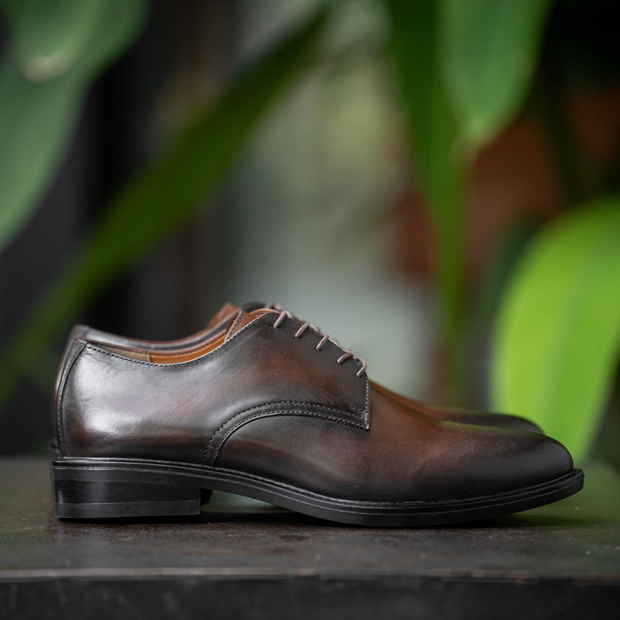 Giày Derby Classic Milan Santoni - Nâu Patina 12