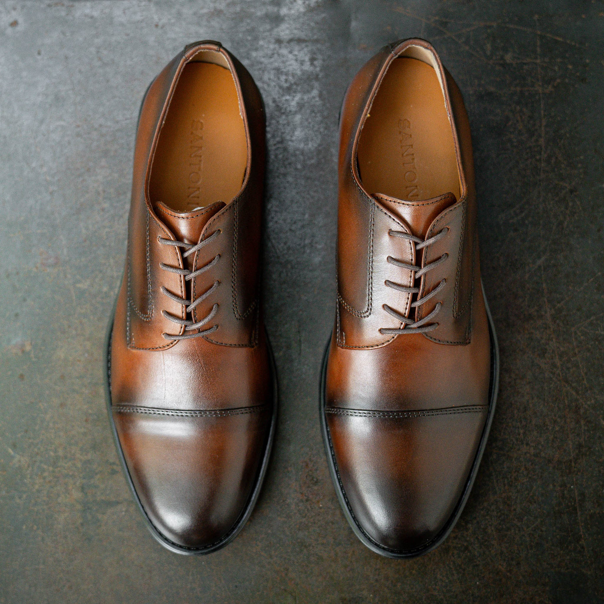 Giày Derby Captoe Classic Parisian - Nâu Patina 12