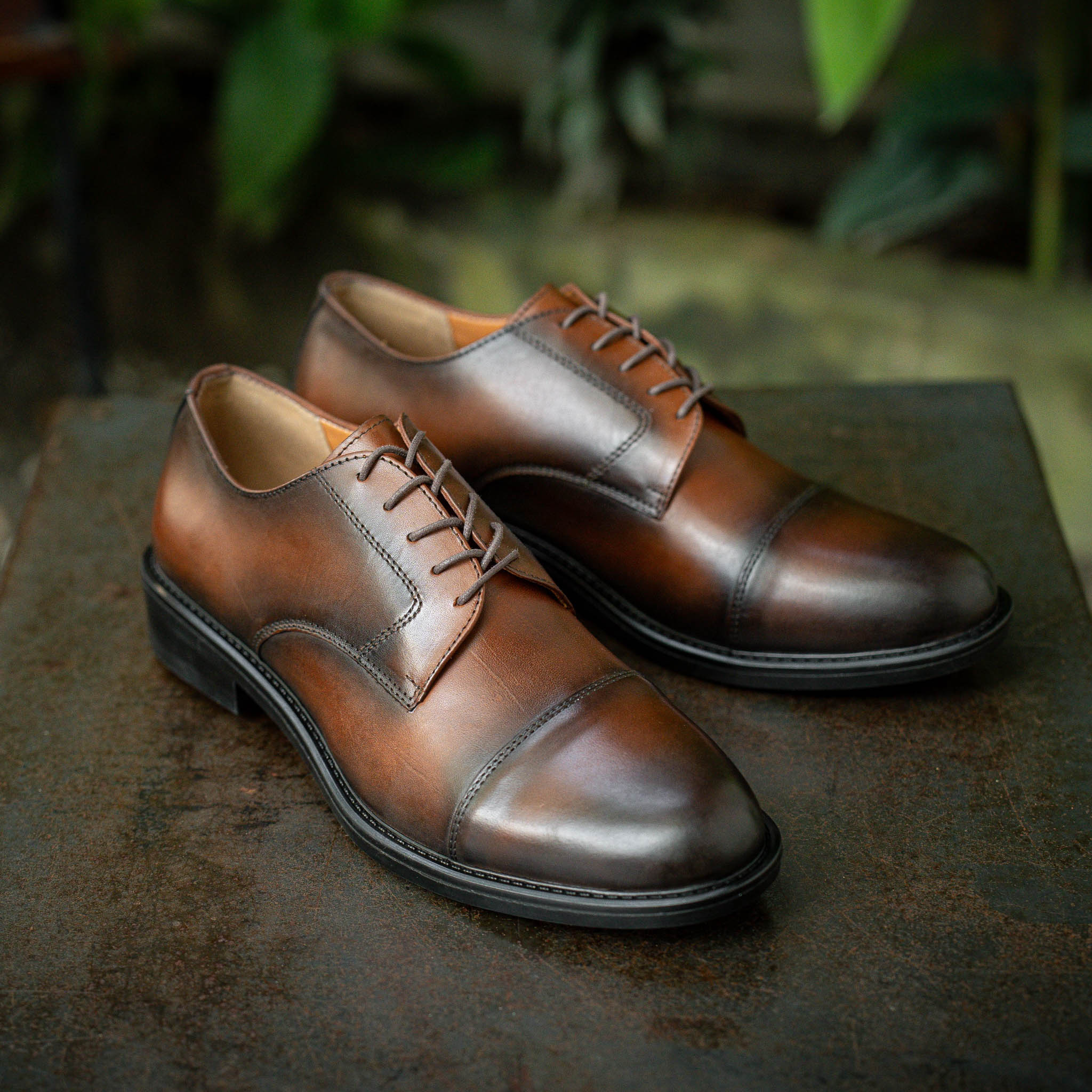 Giày Derby Captoe Classic Parisian - Nâu Patina 2