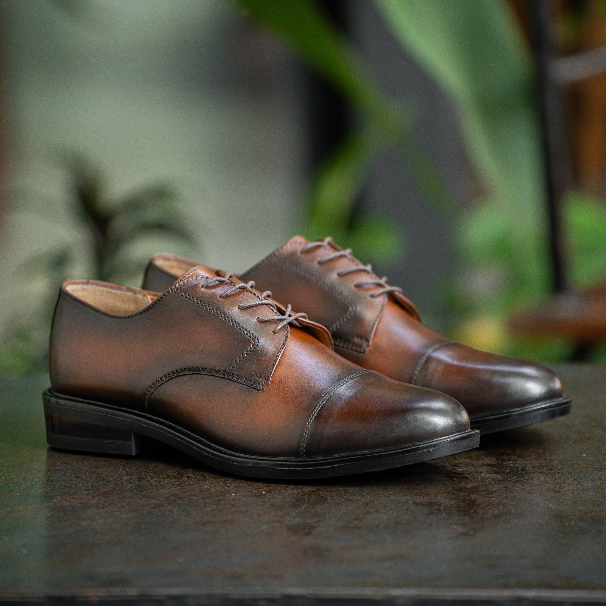 Giày Derby Captoe Classic Parisian - Nâu Patina 3