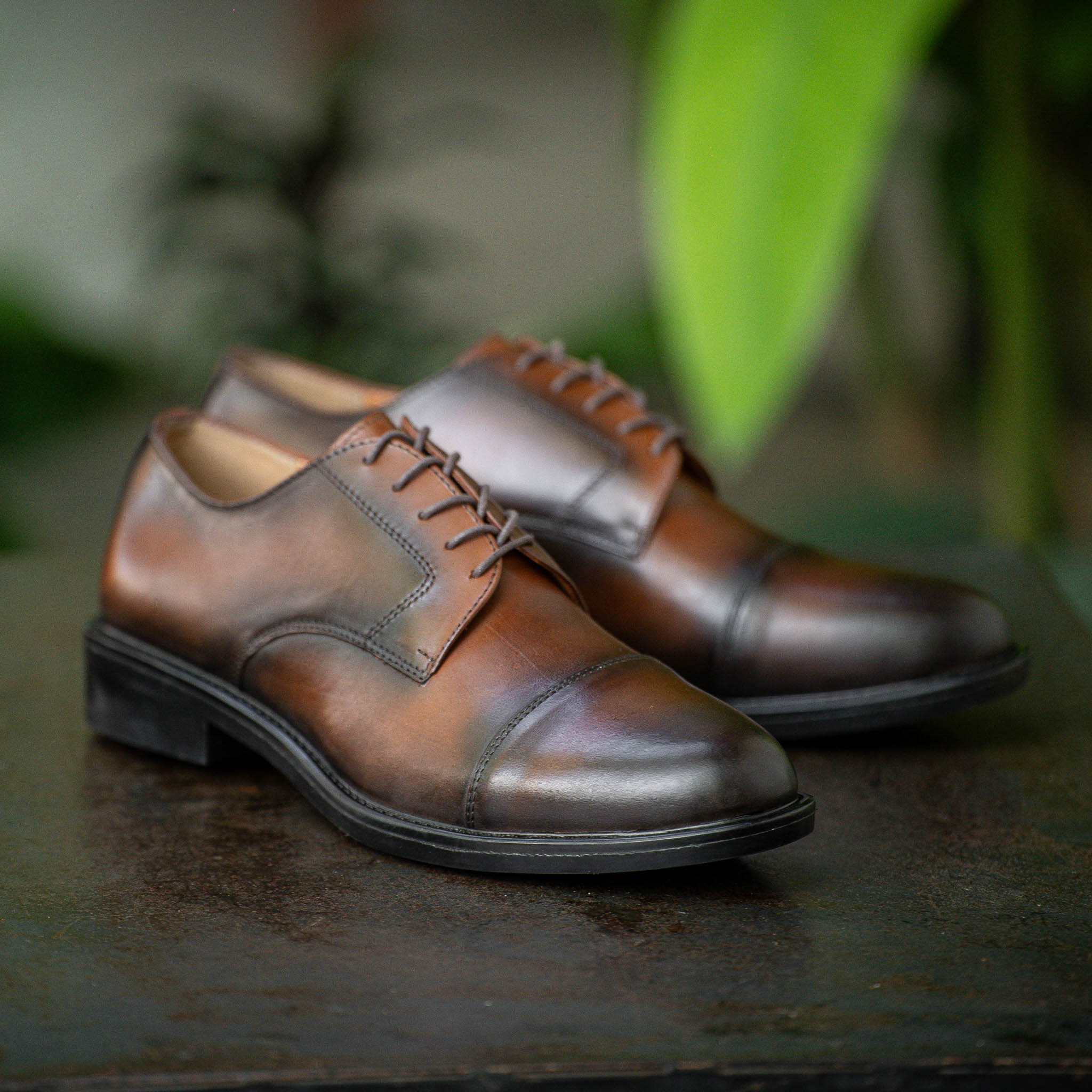 Giày Derby Captoe Classic Parisian - Nâu Patina 11