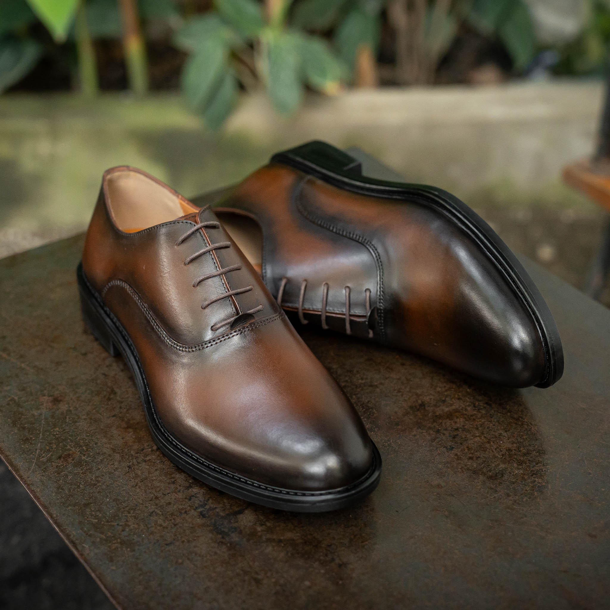 Giày Oxford Classic Romanista - Nâu Patina 4
