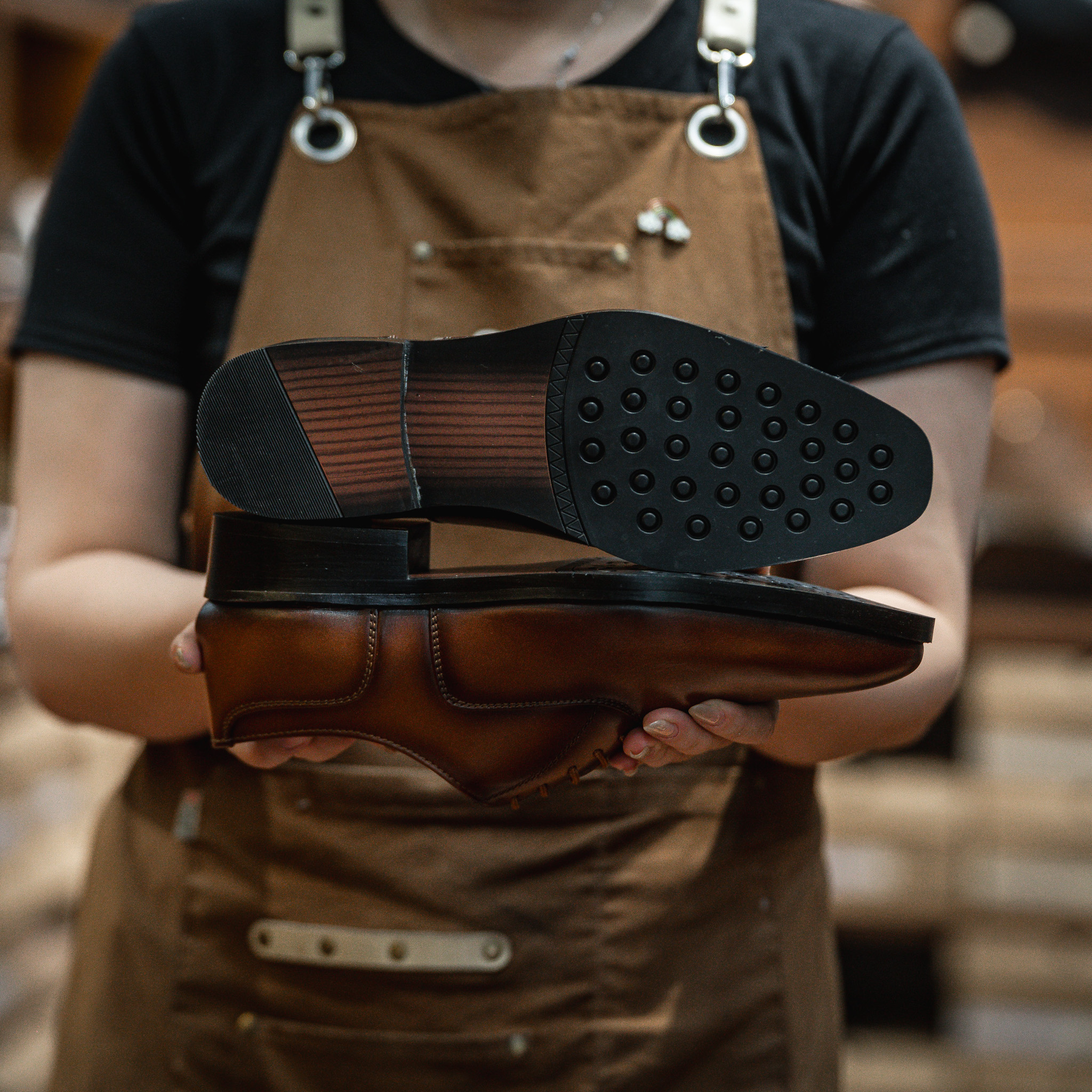 Giày Tây Santoni Oxford Trơn PH - màu Bò Cháy 43