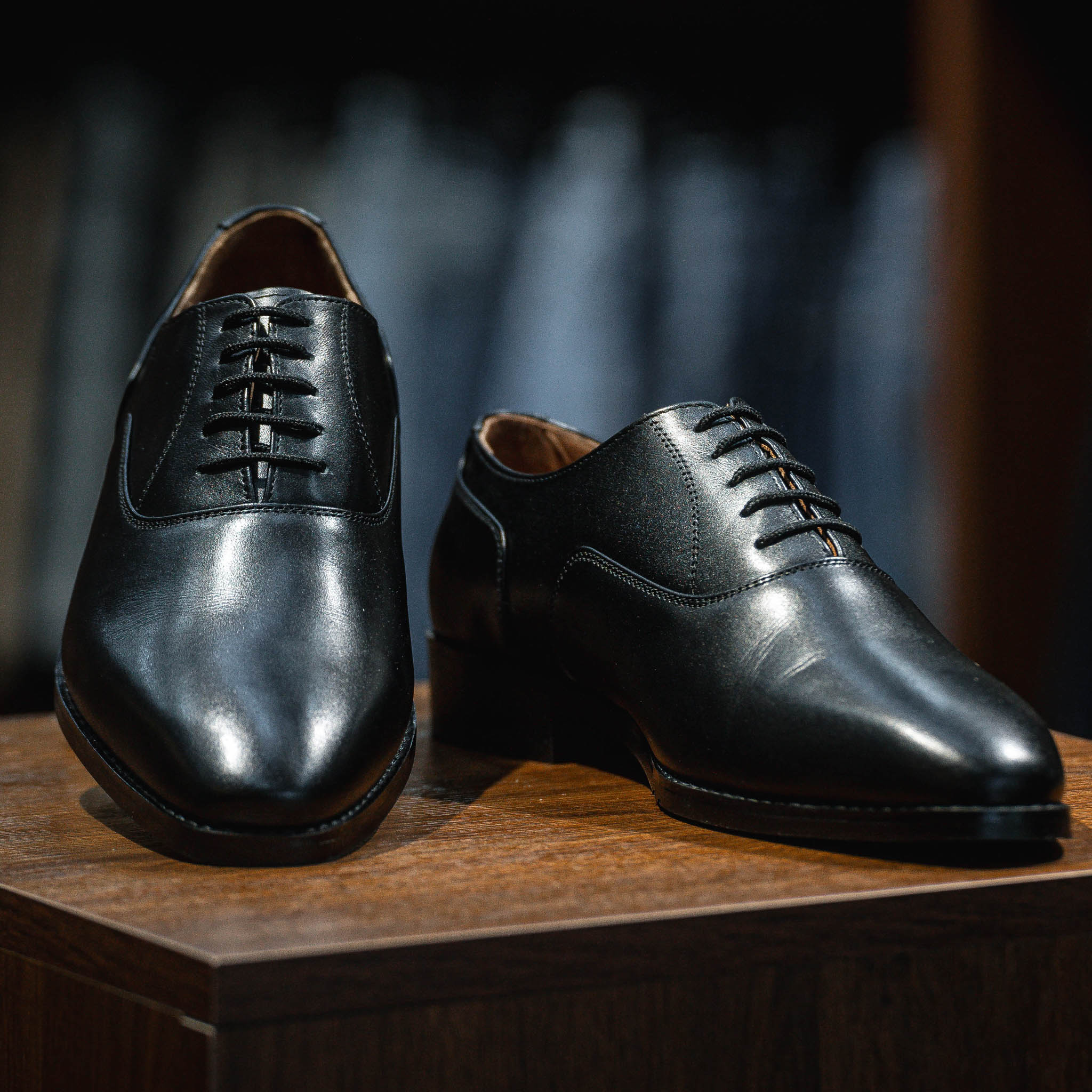 Giày Tây Santoni Oxford Trơn - Đen 1