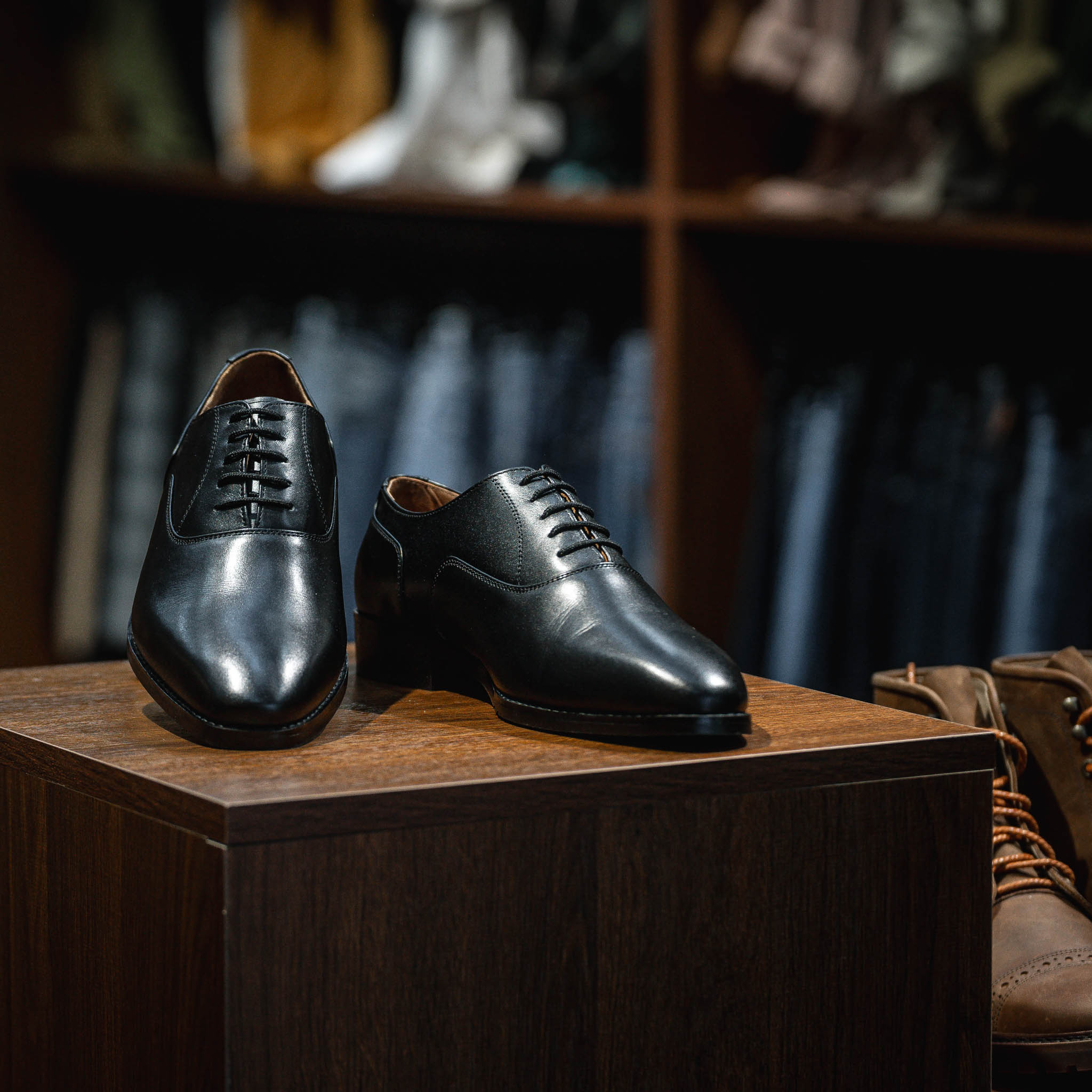 Giày Tây Santoni Oxford Trơn - Đen 2
