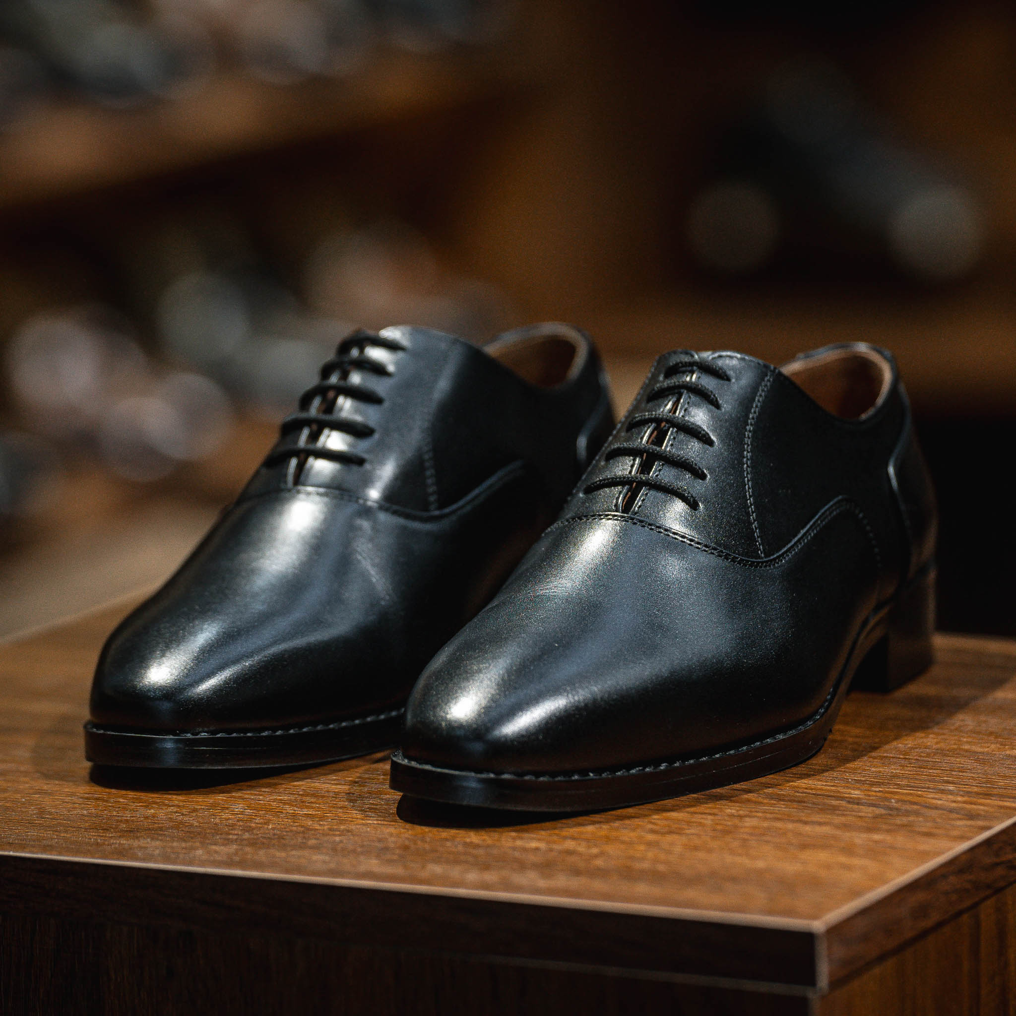 Giày Tây Santoni Oxford Trơn - Đen 5
