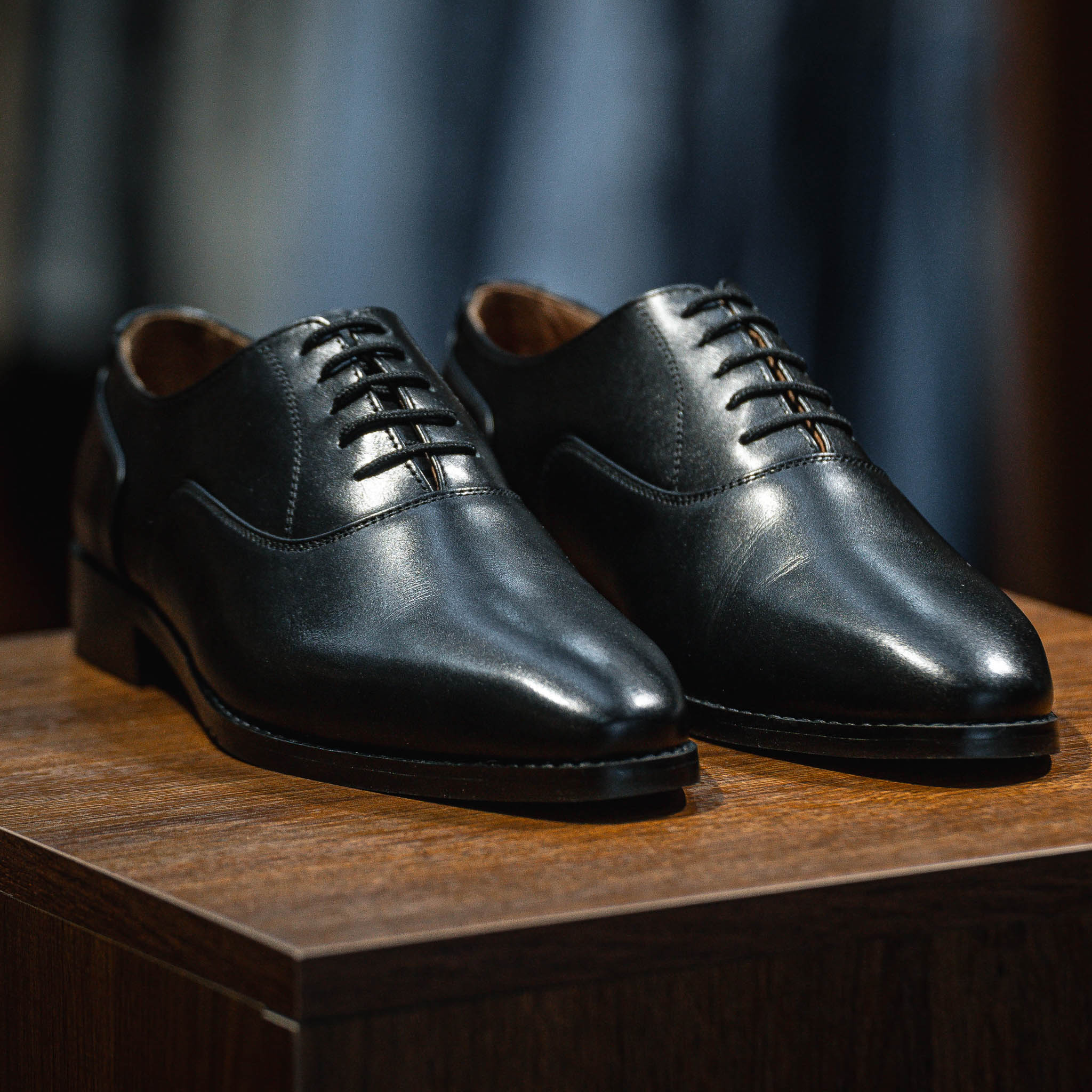 Giày Tây Santoni Oxford Trơn - Đen 6