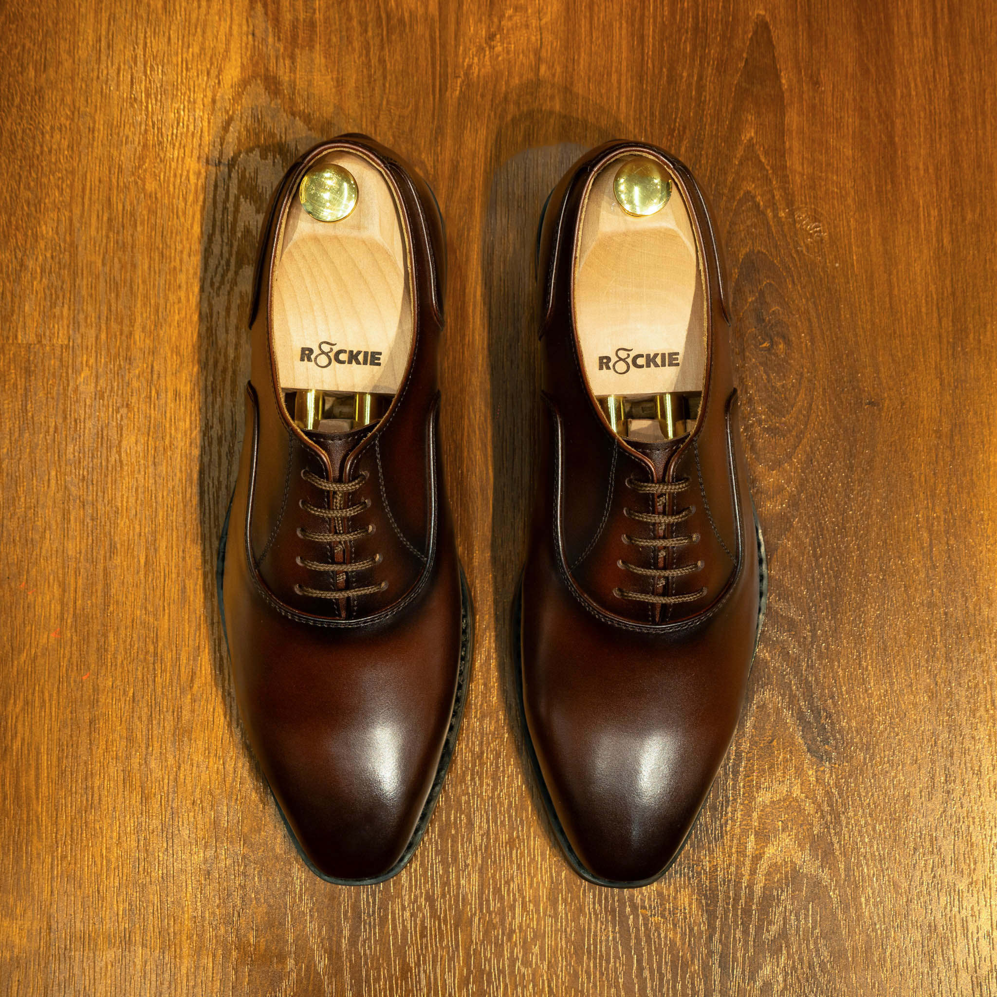 Giày Santoni Oxford Plain Toe - LOUIS - NÂU 12