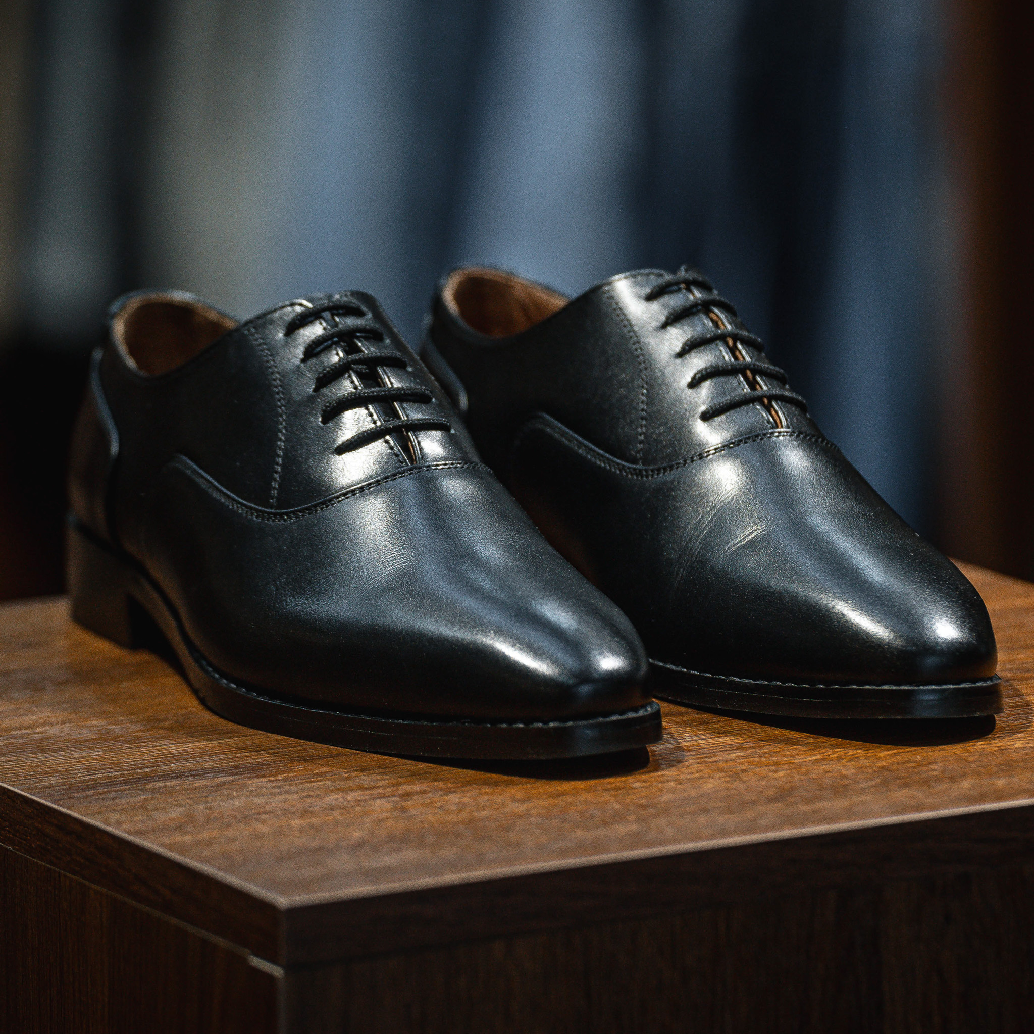 Giày Tây Santoni Oxford Trơn - Đen