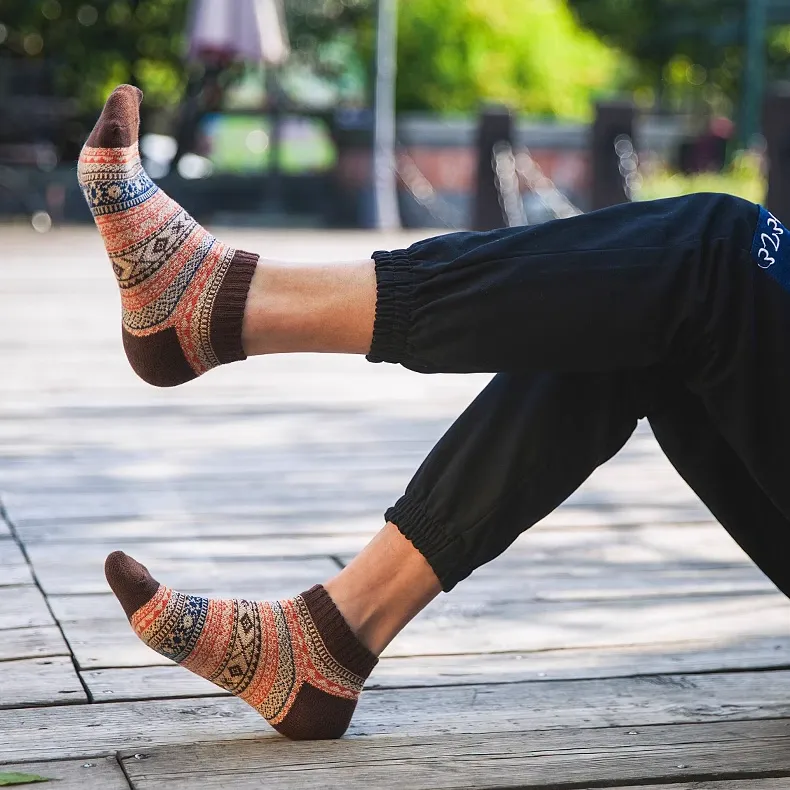 Vớ Vintage Thổ Cẩm Hàng Nhập - Ngắn 12