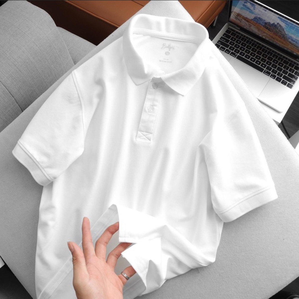 Áo Polo Belfort Trơn - Trắng